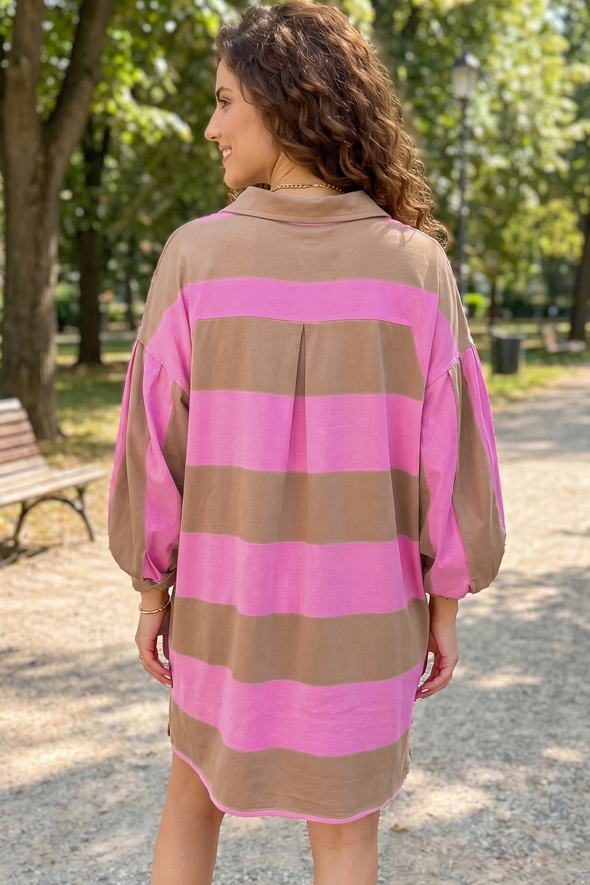 Striped Long Sleeve Dress