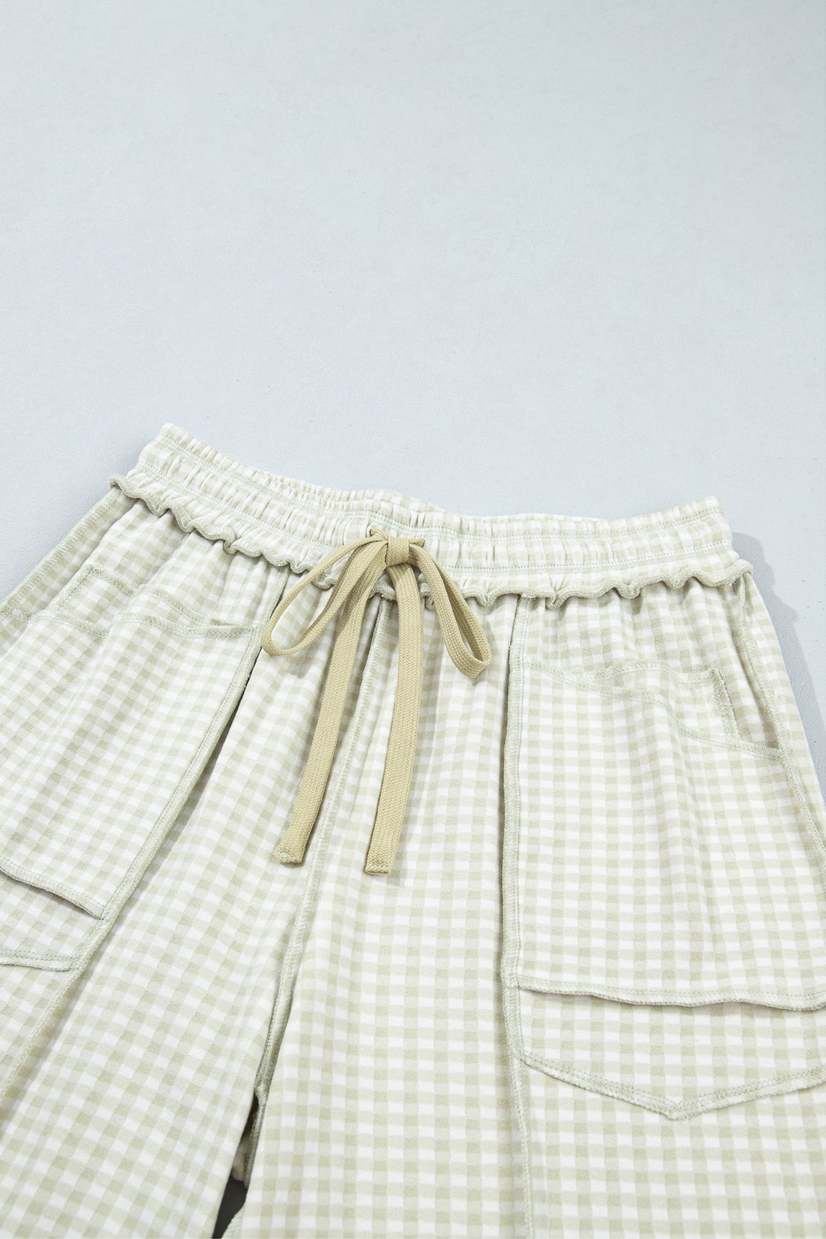 Plaid Drawstring Pants