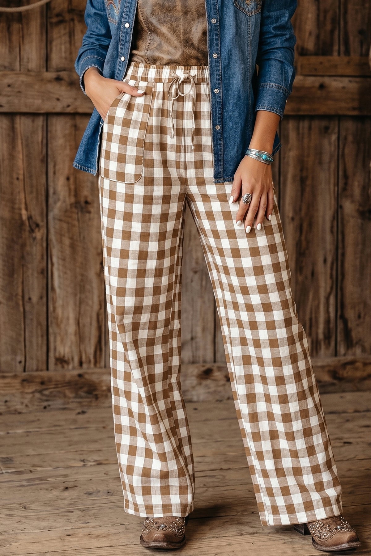 Gingham Plaid Pants