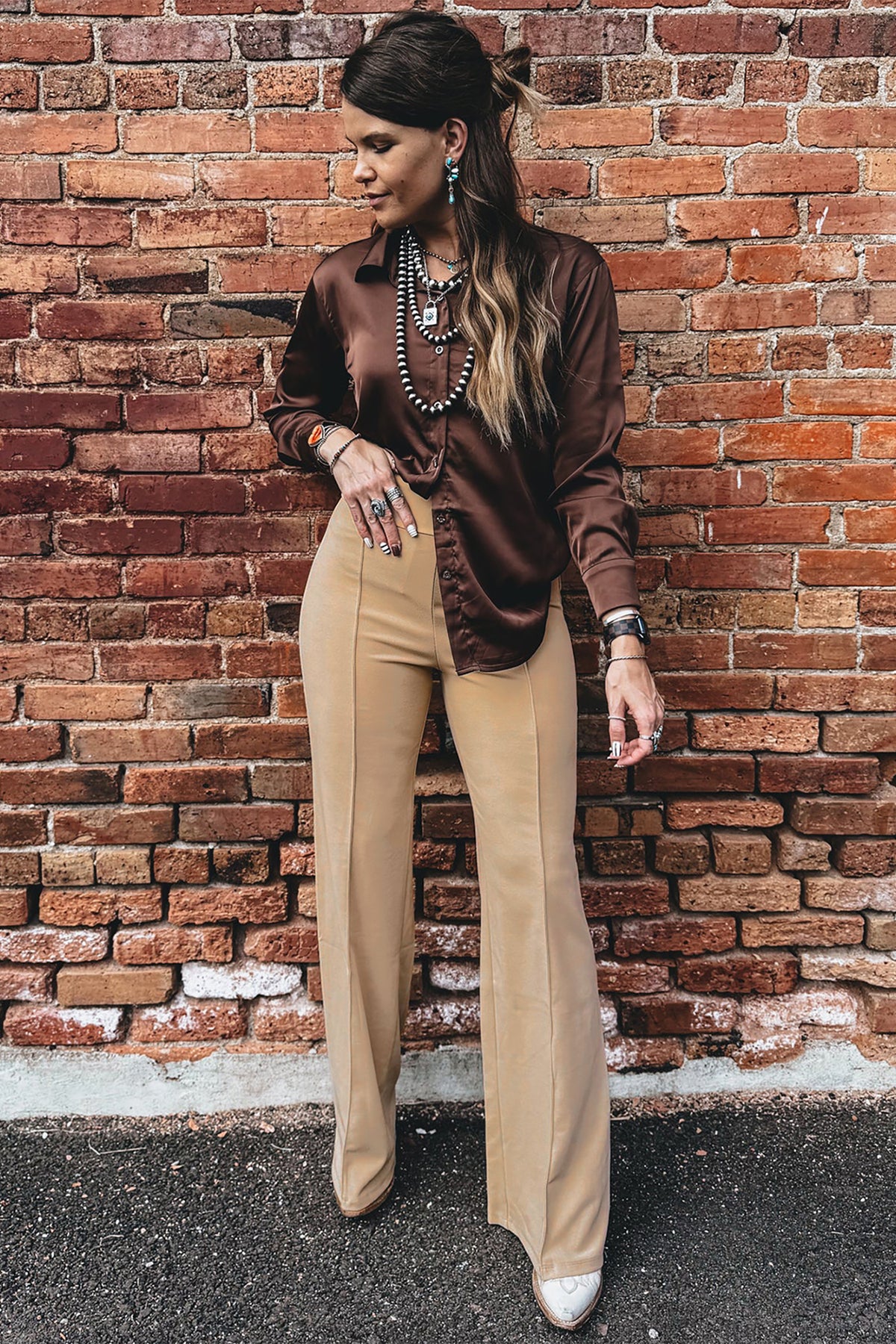 High Waist Full Length Pants