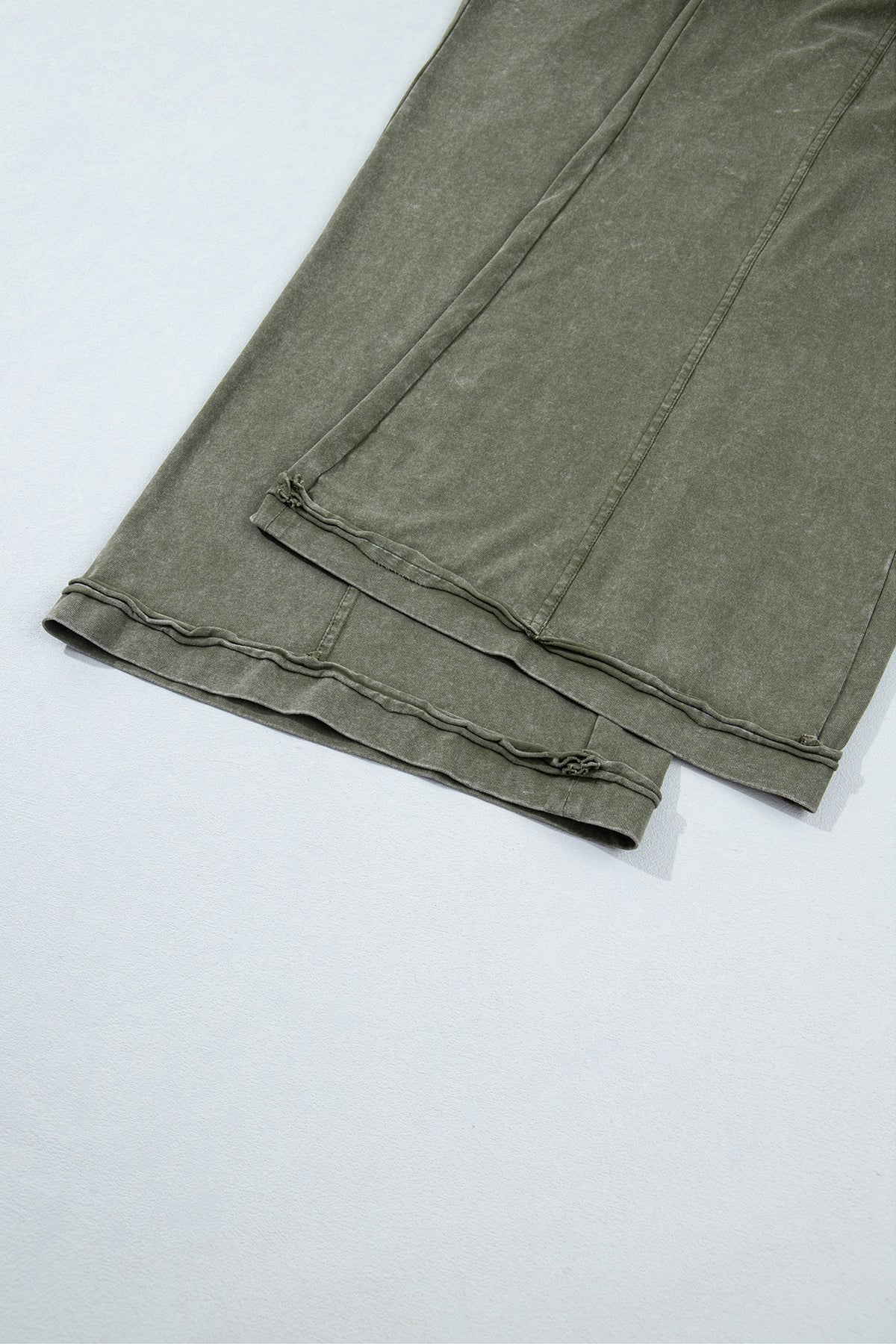 Jungle Green Flare Drawstring Pants