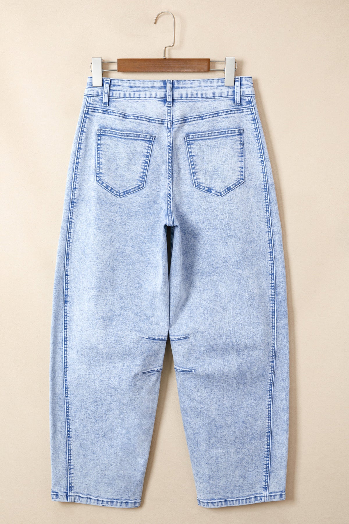 Beau Blue Light Washed Barrel Jeans