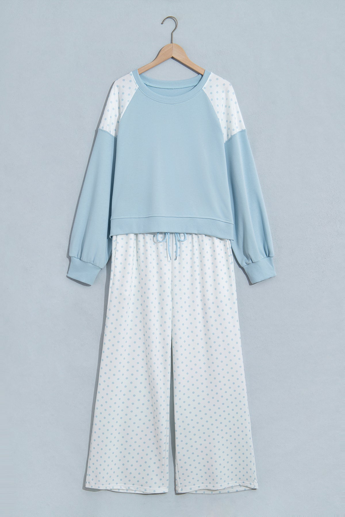 Polka Dot Long Sleeve Pants Set
