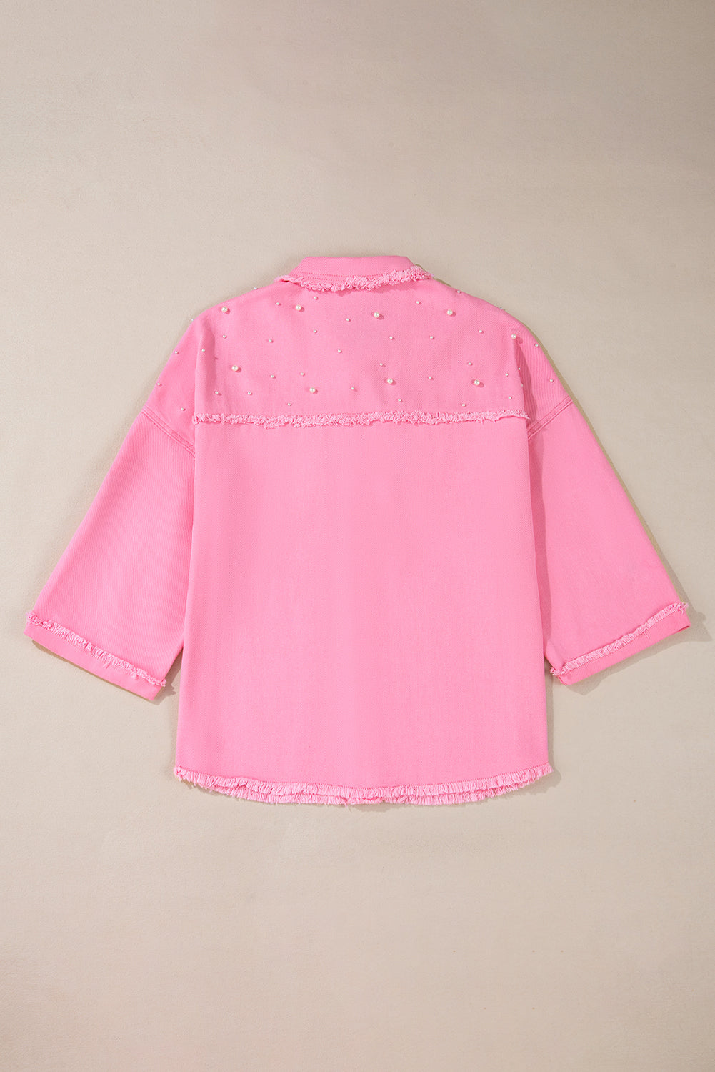 Bonbon Pearl Beaded Denim Jacket