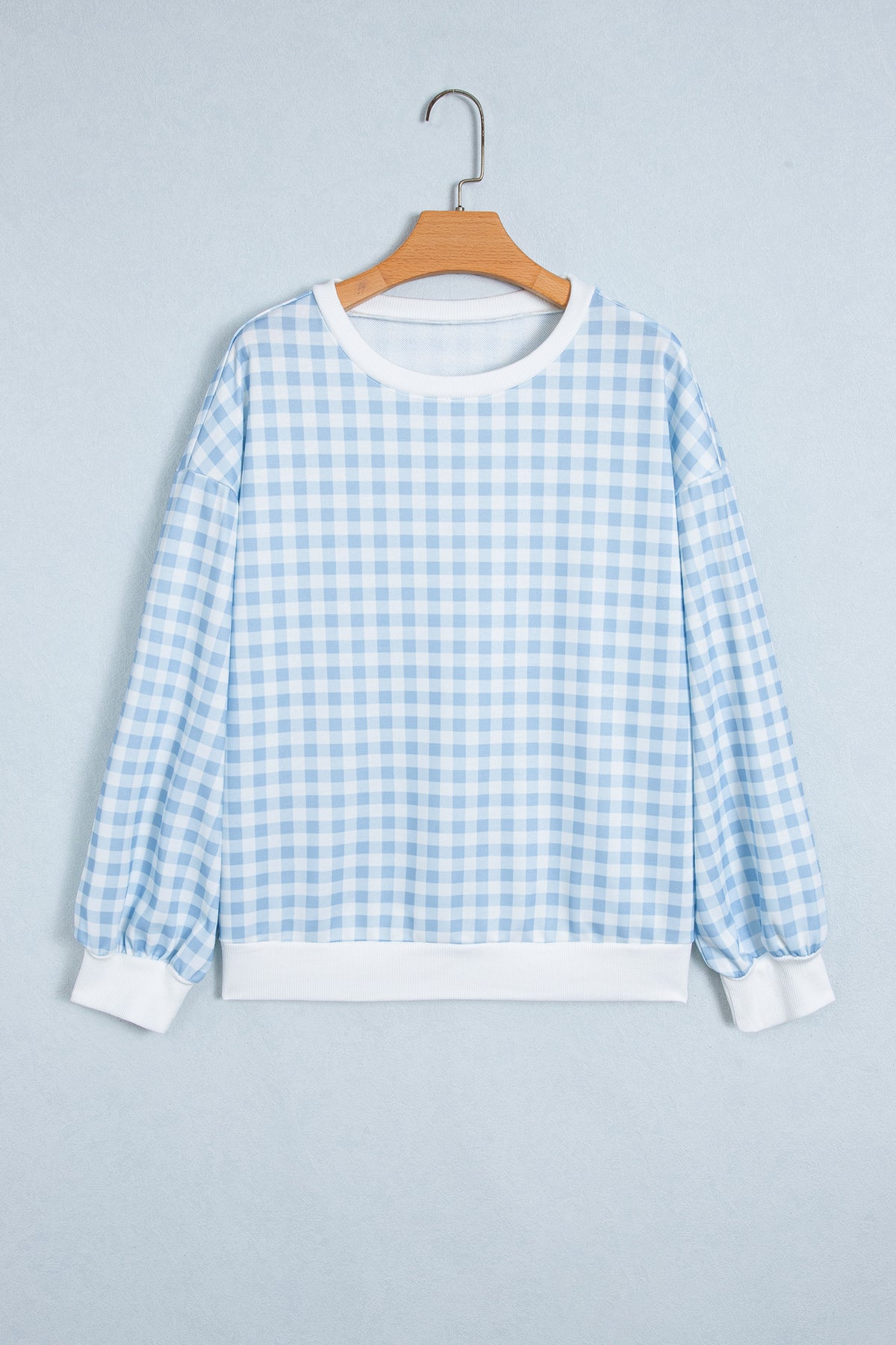 Plaid Long Sleeve Sweatshirt