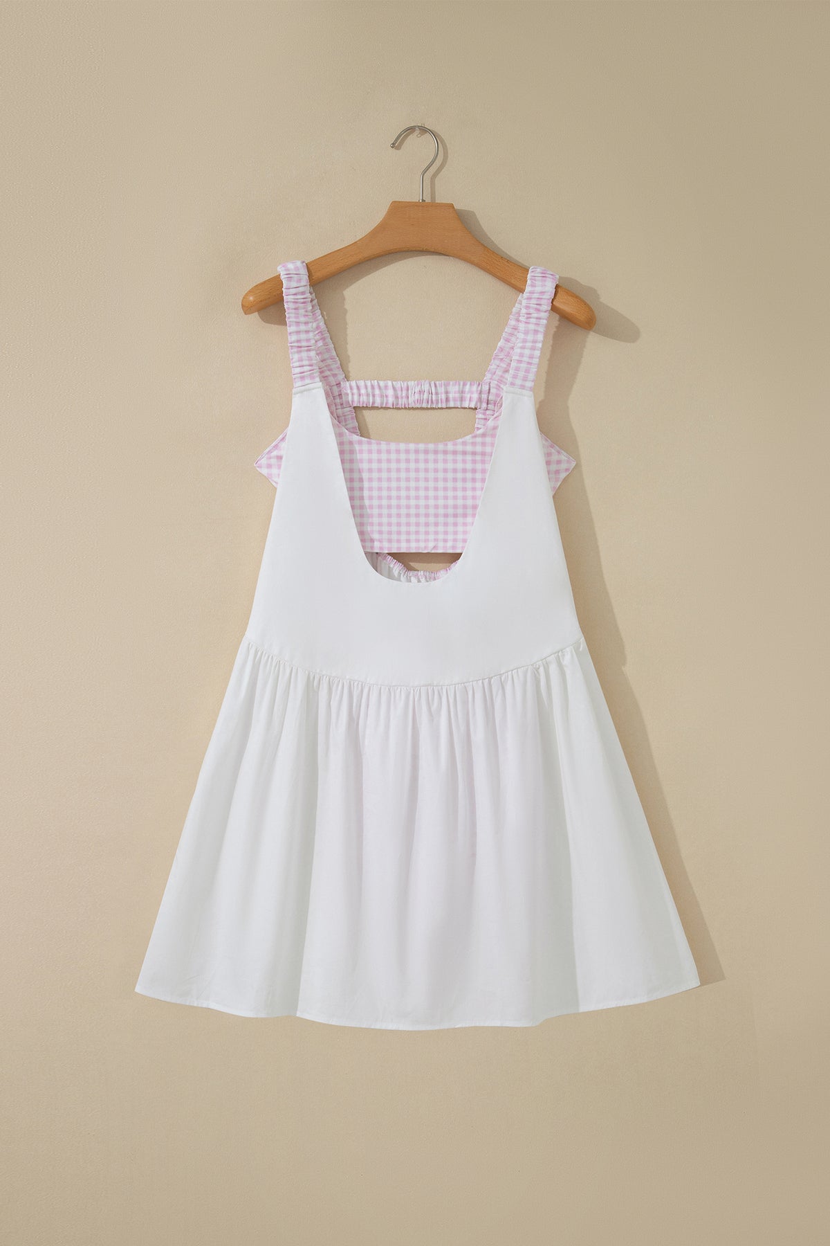 Two Piece Gingham Loose Mini Dress