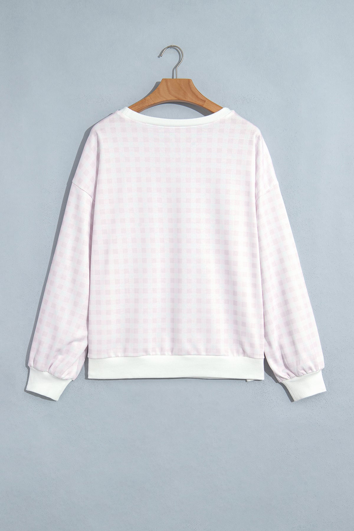 Plaid Long Sleeve Sweatshirt