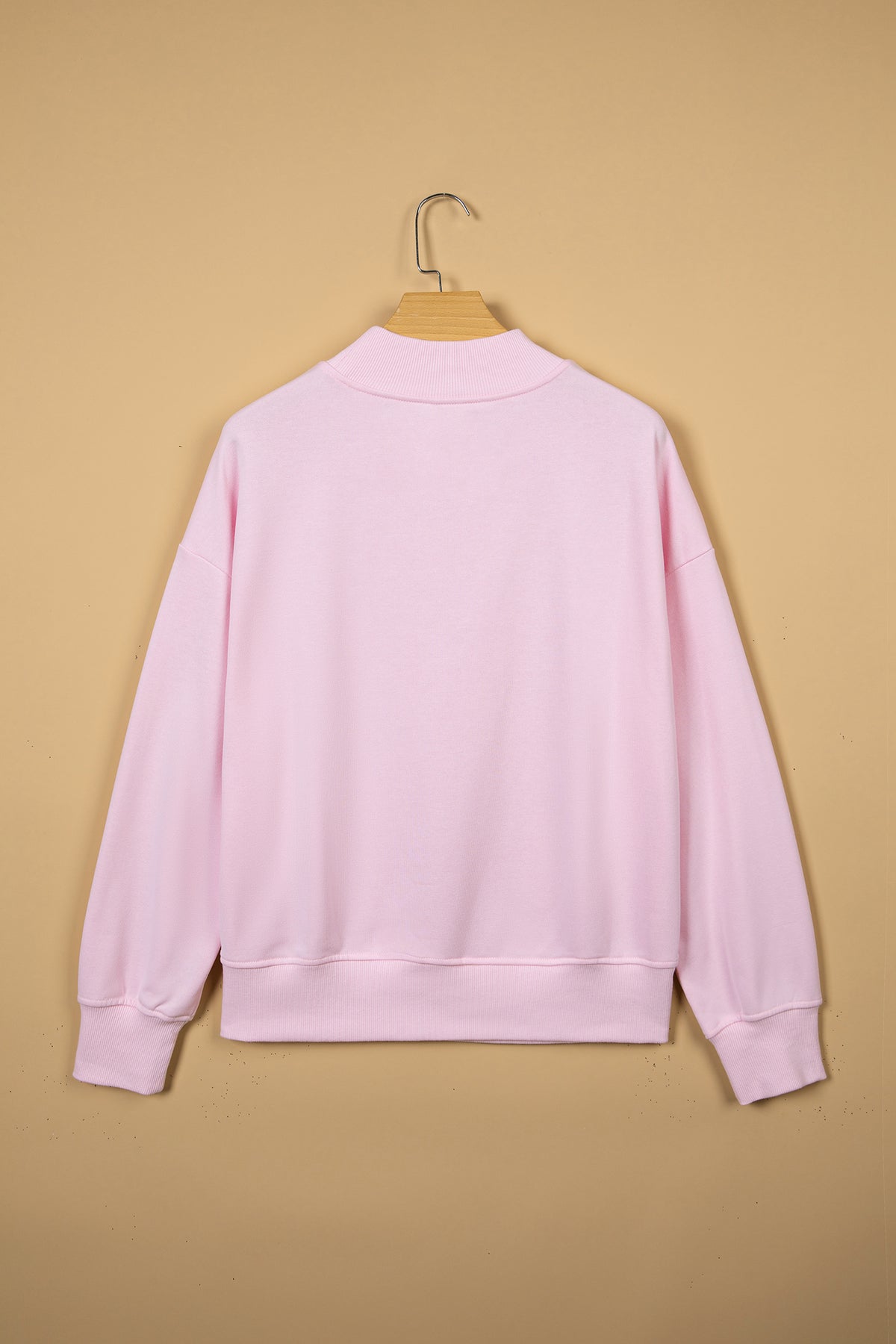 Embroidered Long Sleeve Pullover Sweatshirt