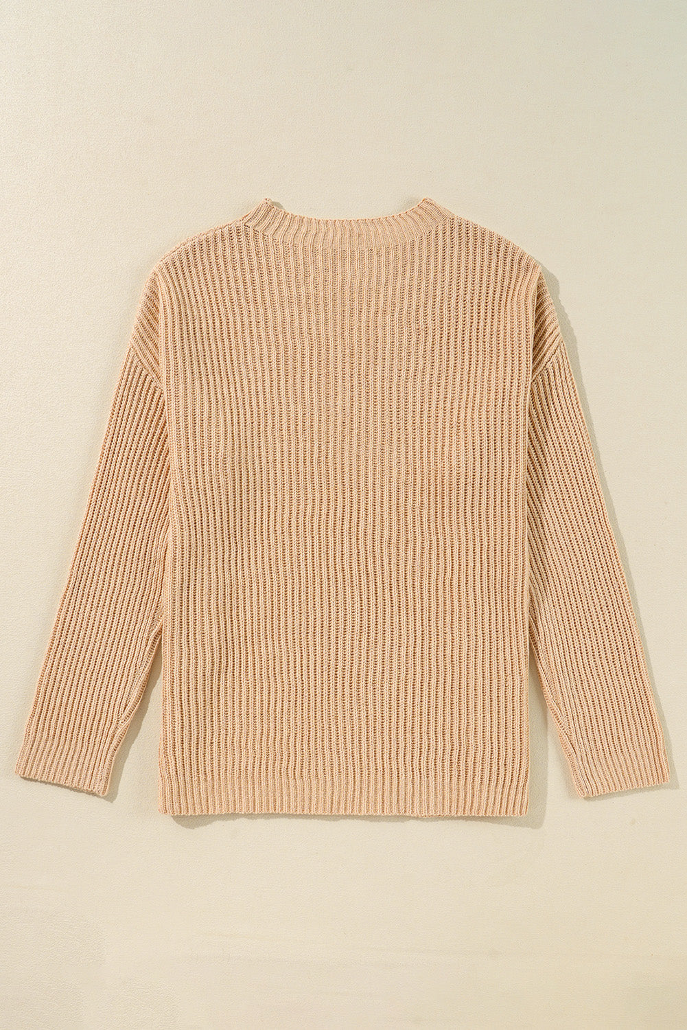 Cable Knit Drop Shoulder Sweater