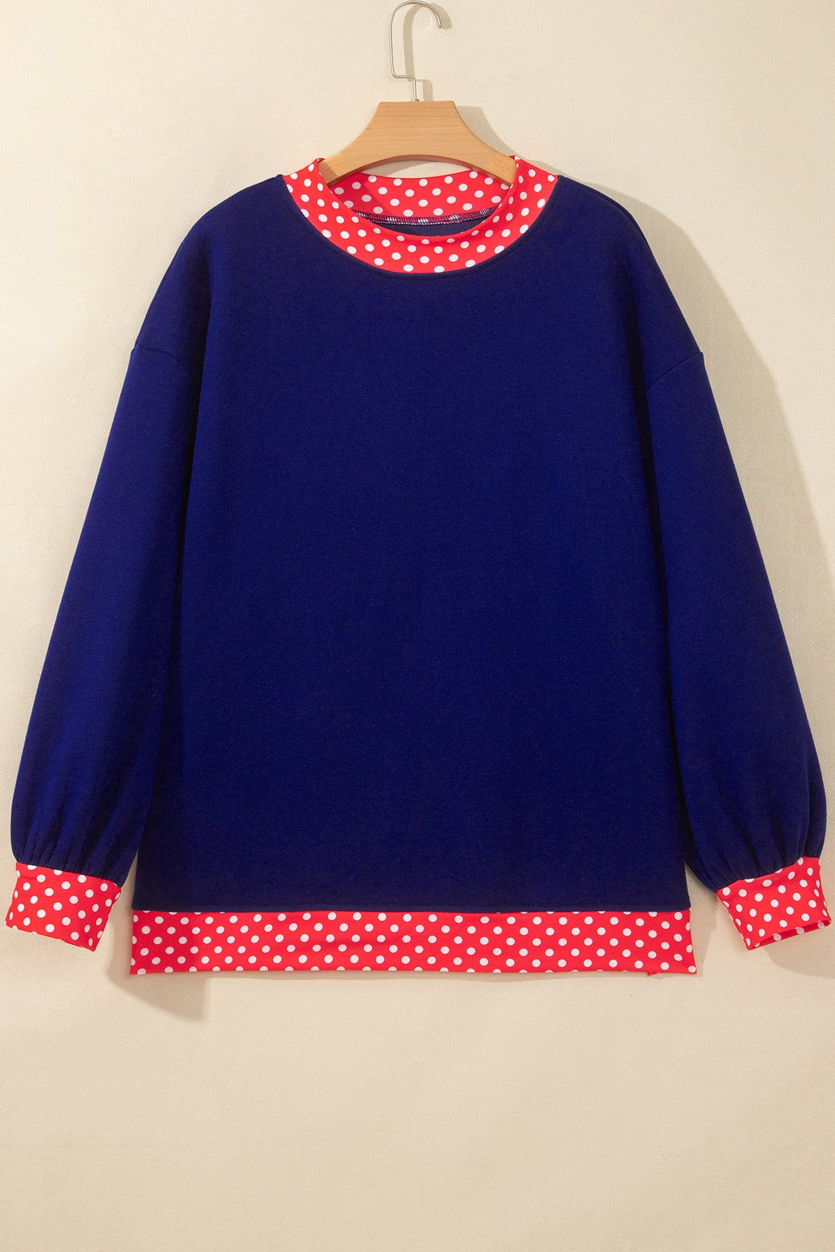 Polka Dot Oversized Sweatshirt
