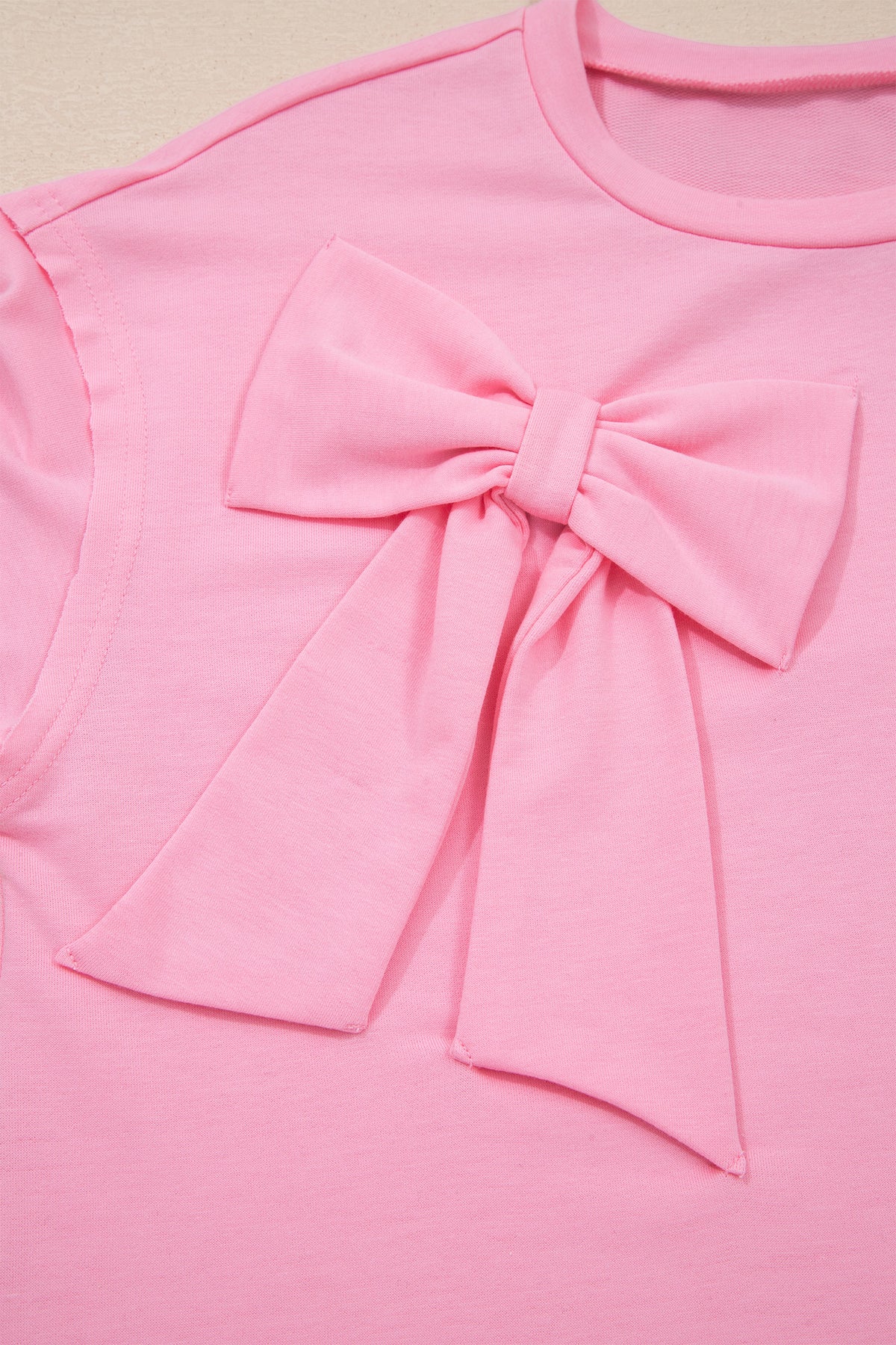Raw Edge Bow Blouse