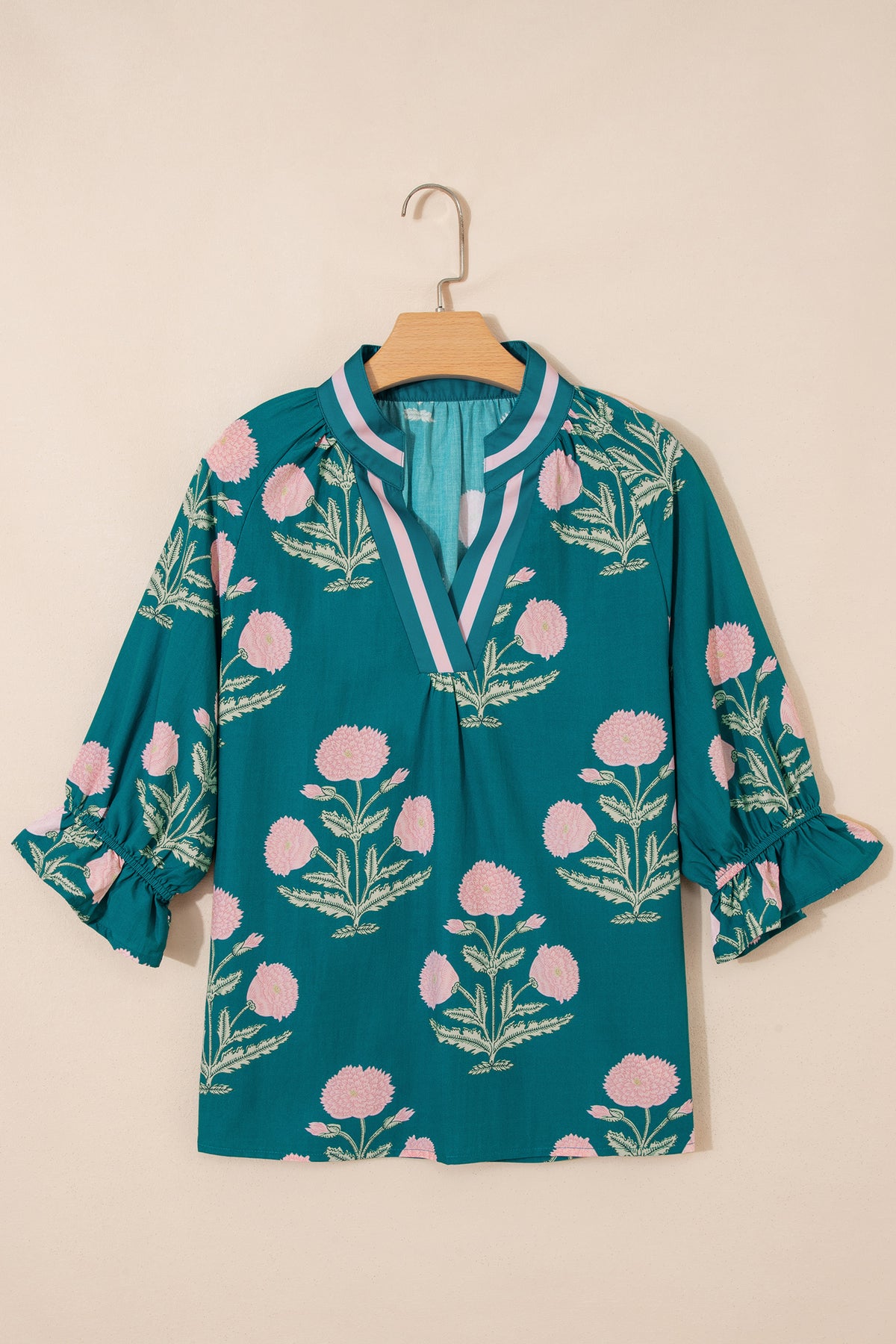 Wild Flower 3/4 Sleeve Blouse