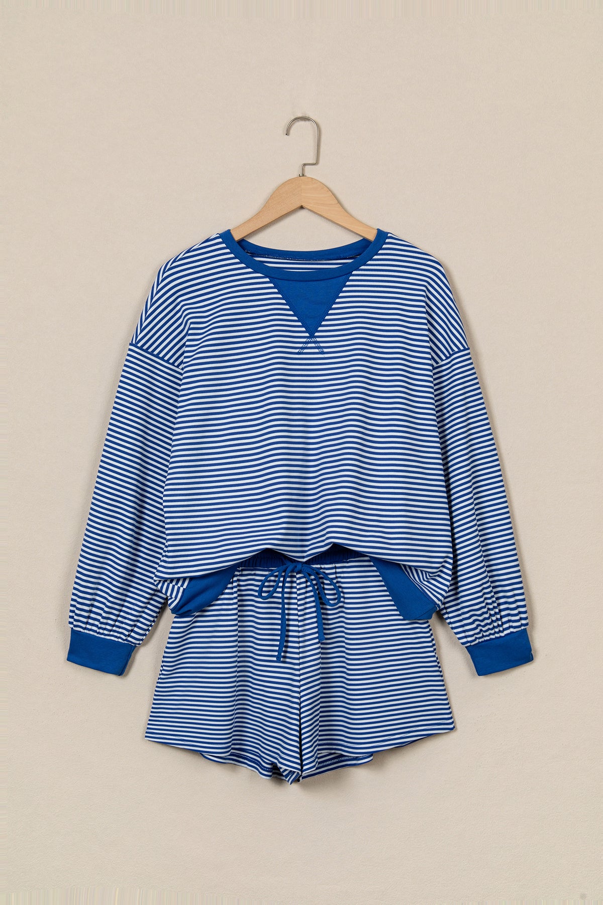 Oversized Long Sleeve Top w/ Shorts Set