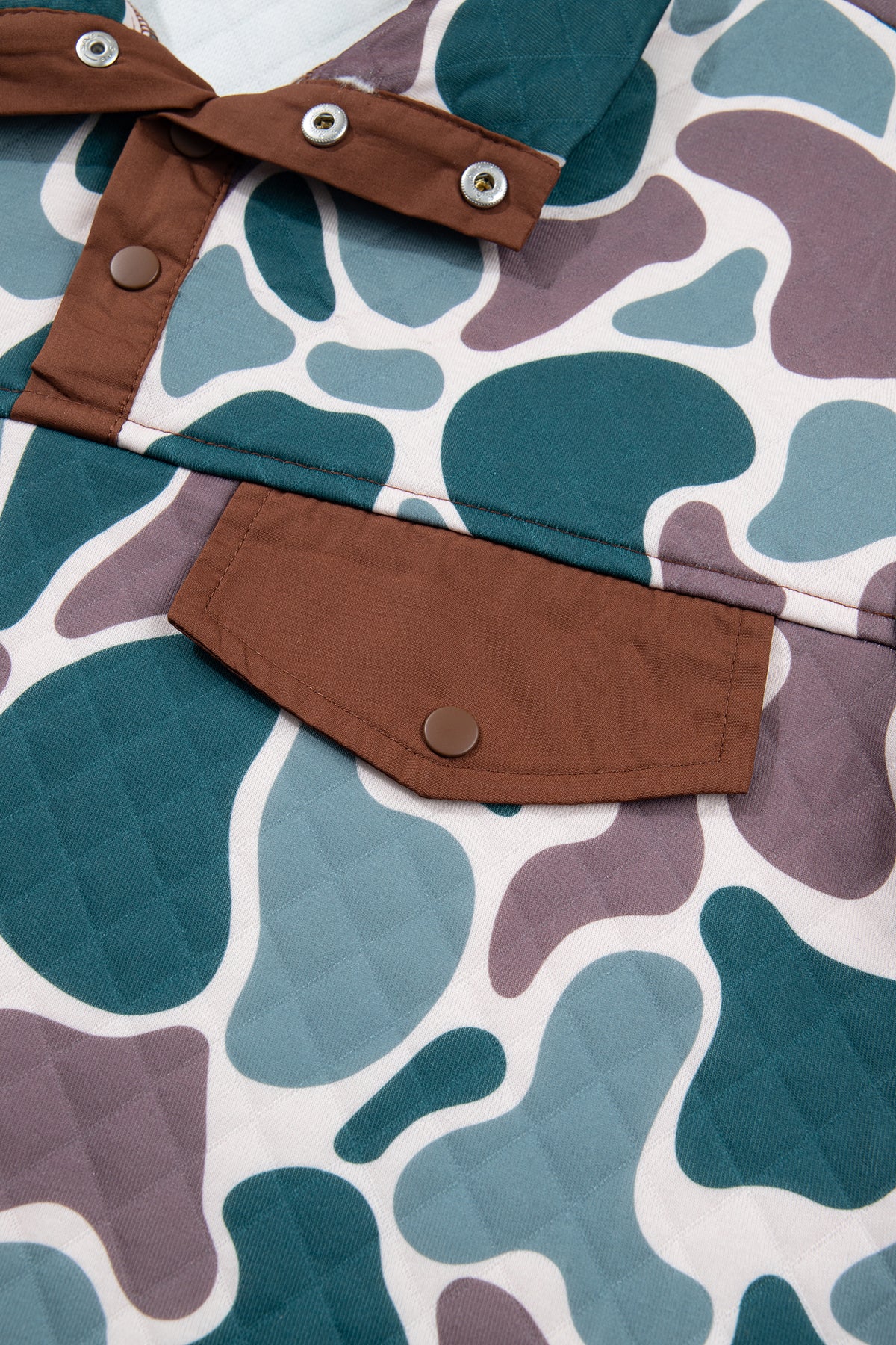 Camouflage Button Pullover