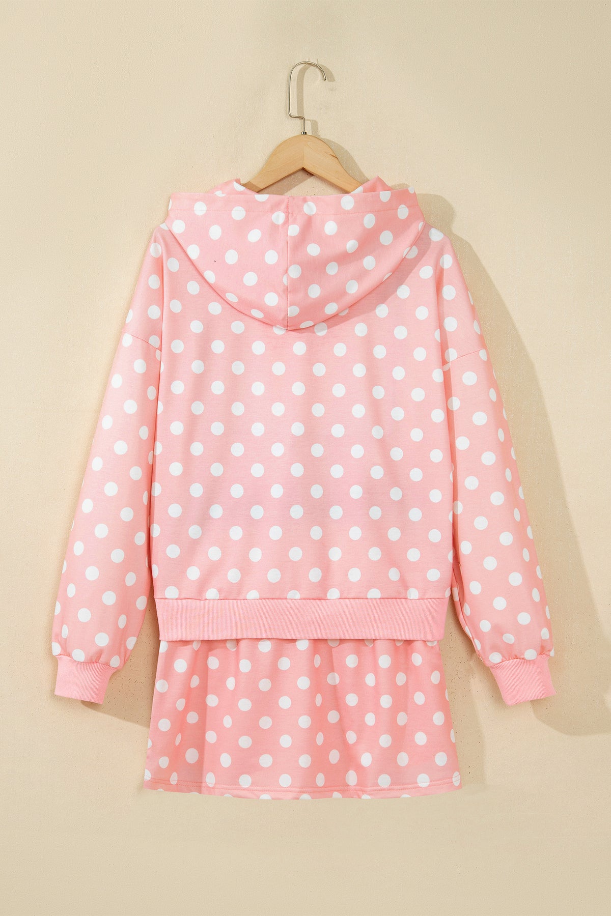 Polka Dot Long Sleeve Top w/Skort Set