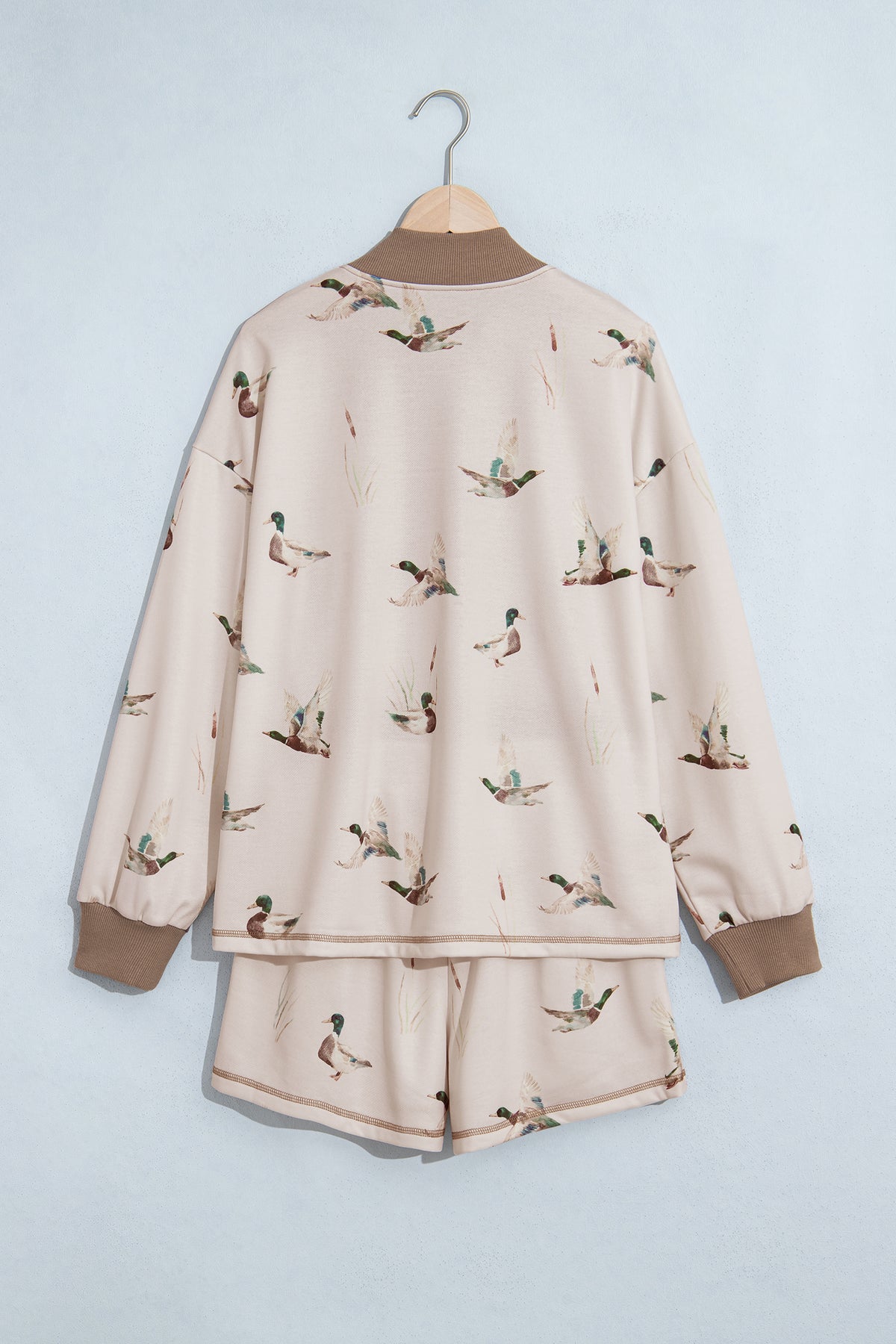 Mallard Print Pullover and Shorts Set