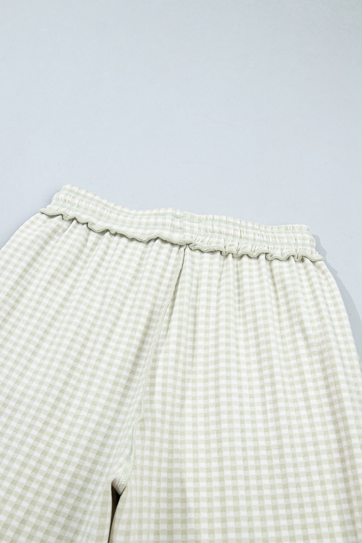 Plaid Drawstring Pants