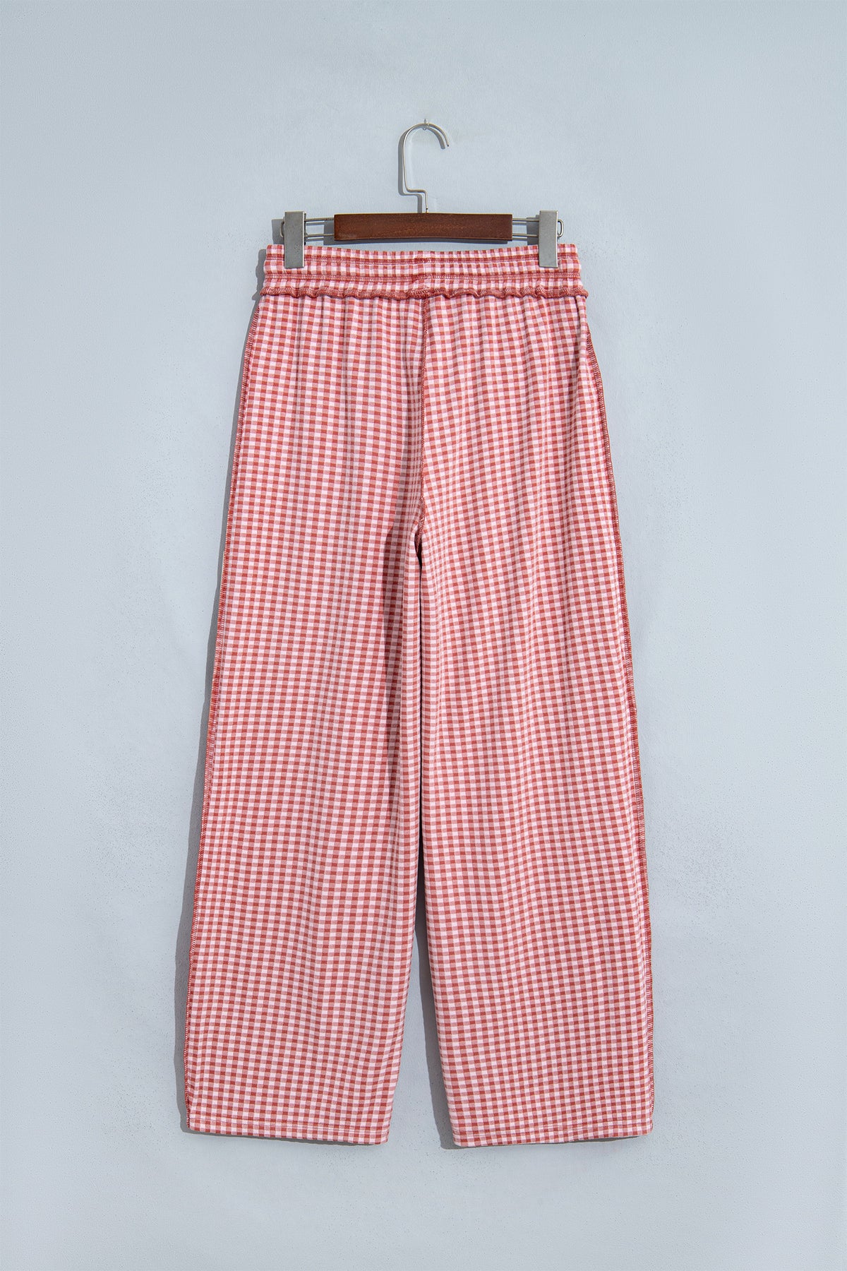 Plaid Drawstring Pants