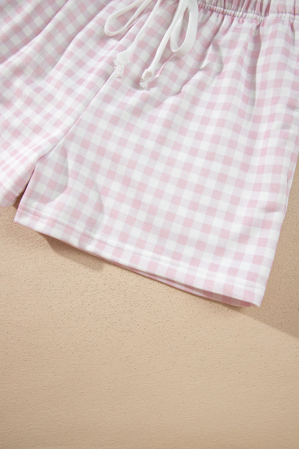 Plaid Baggy Pullover w/Shorts Set