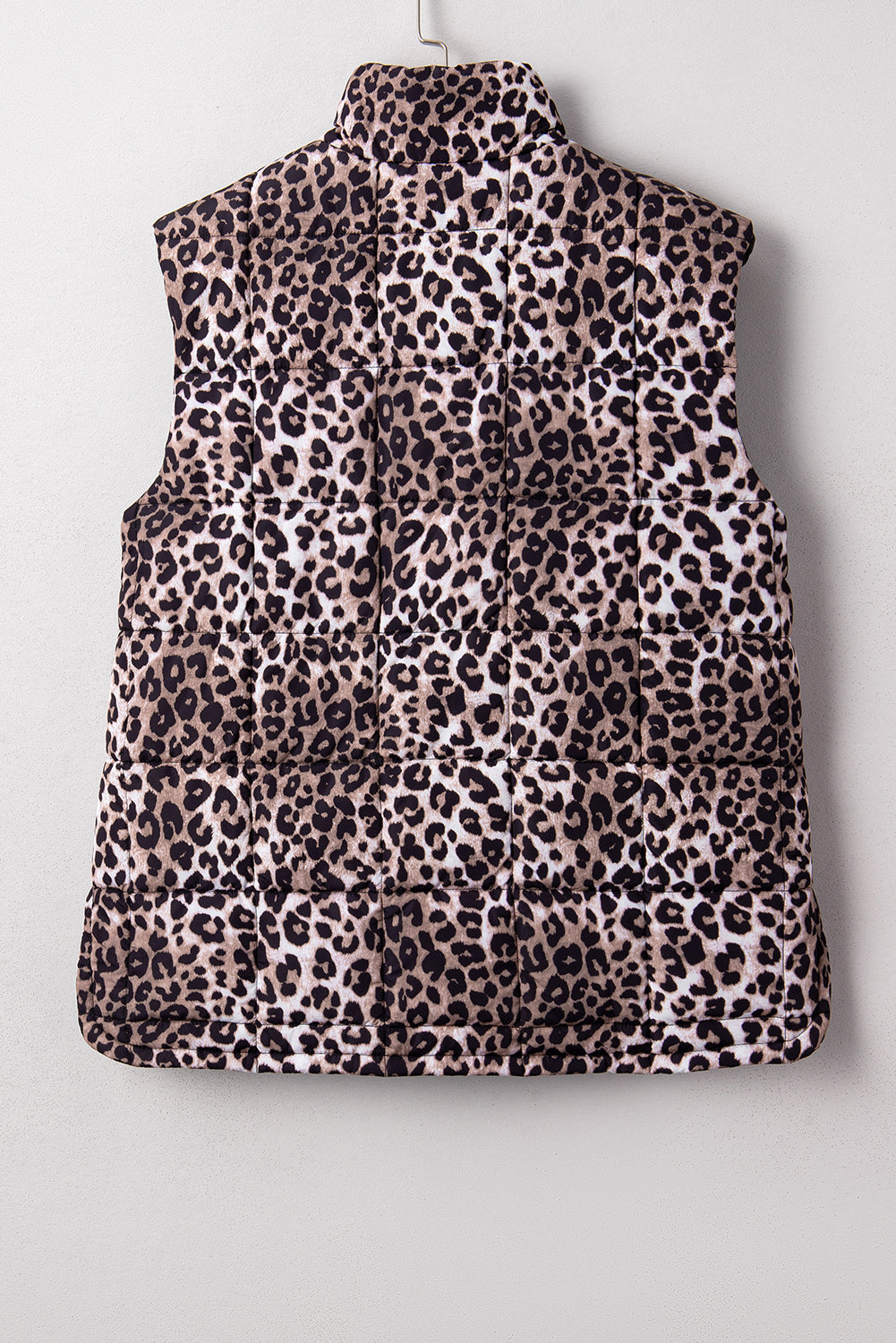 Leopard Quilted Puff Vest