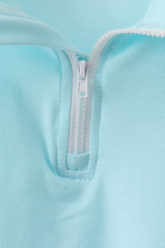 Aqua Scalloped Shorts Set