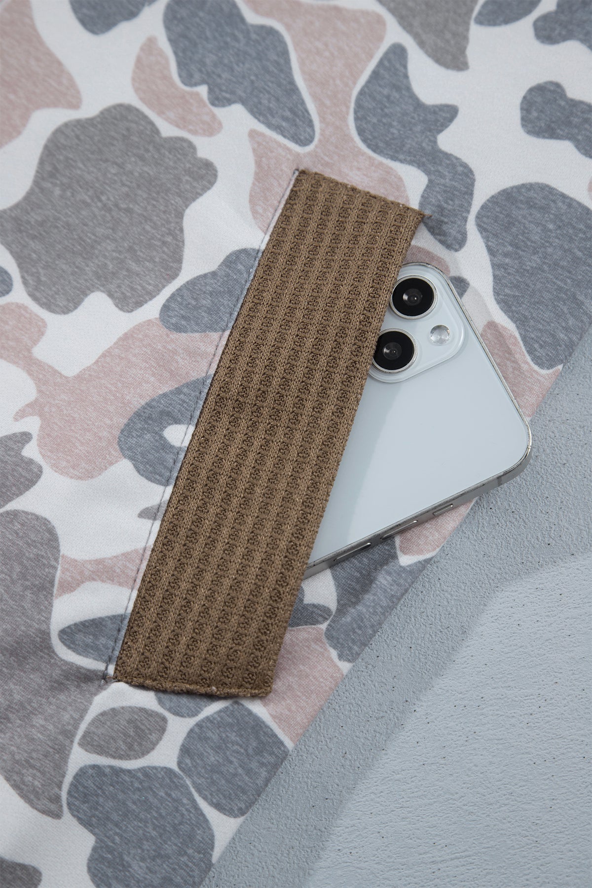 Camouflage Waffle Knit Plus Size Hoodie