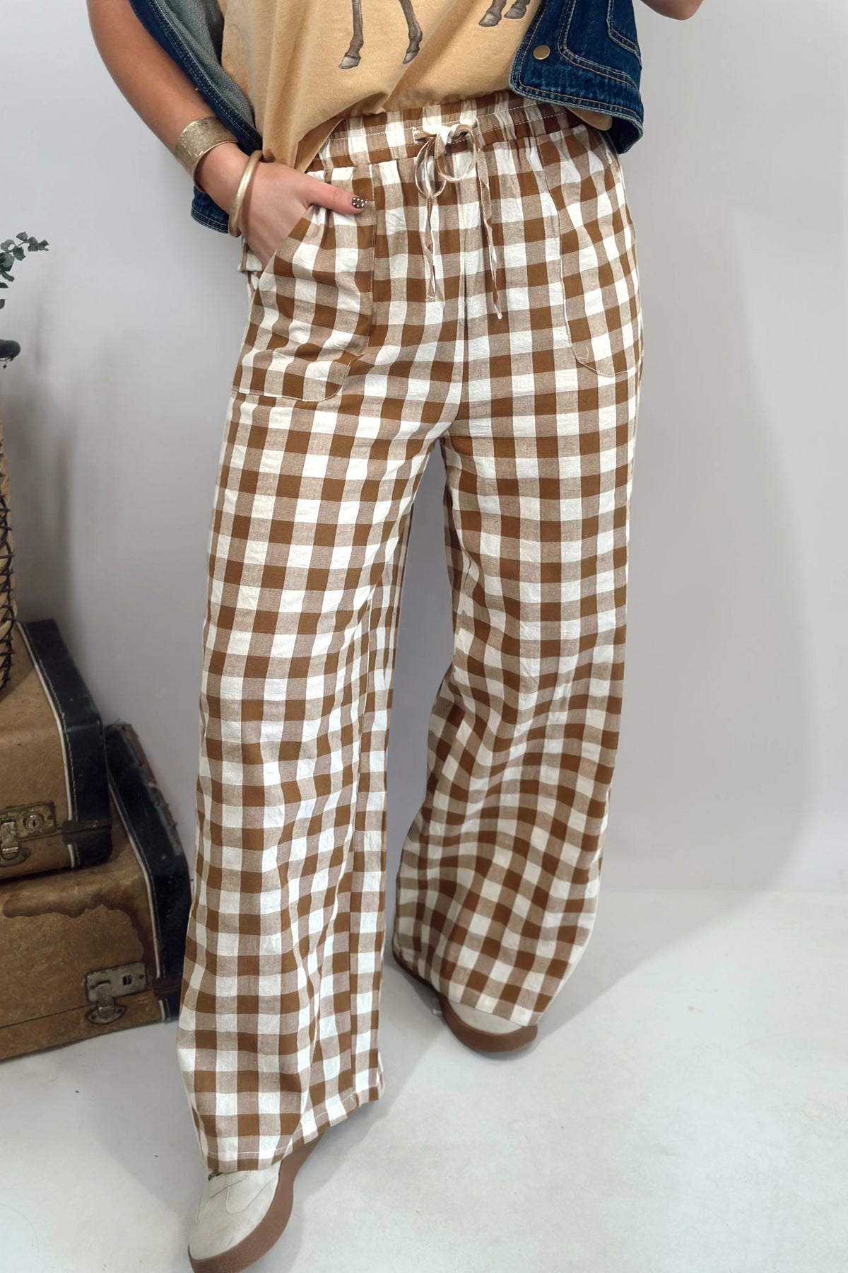 Gingham Plaid Pants