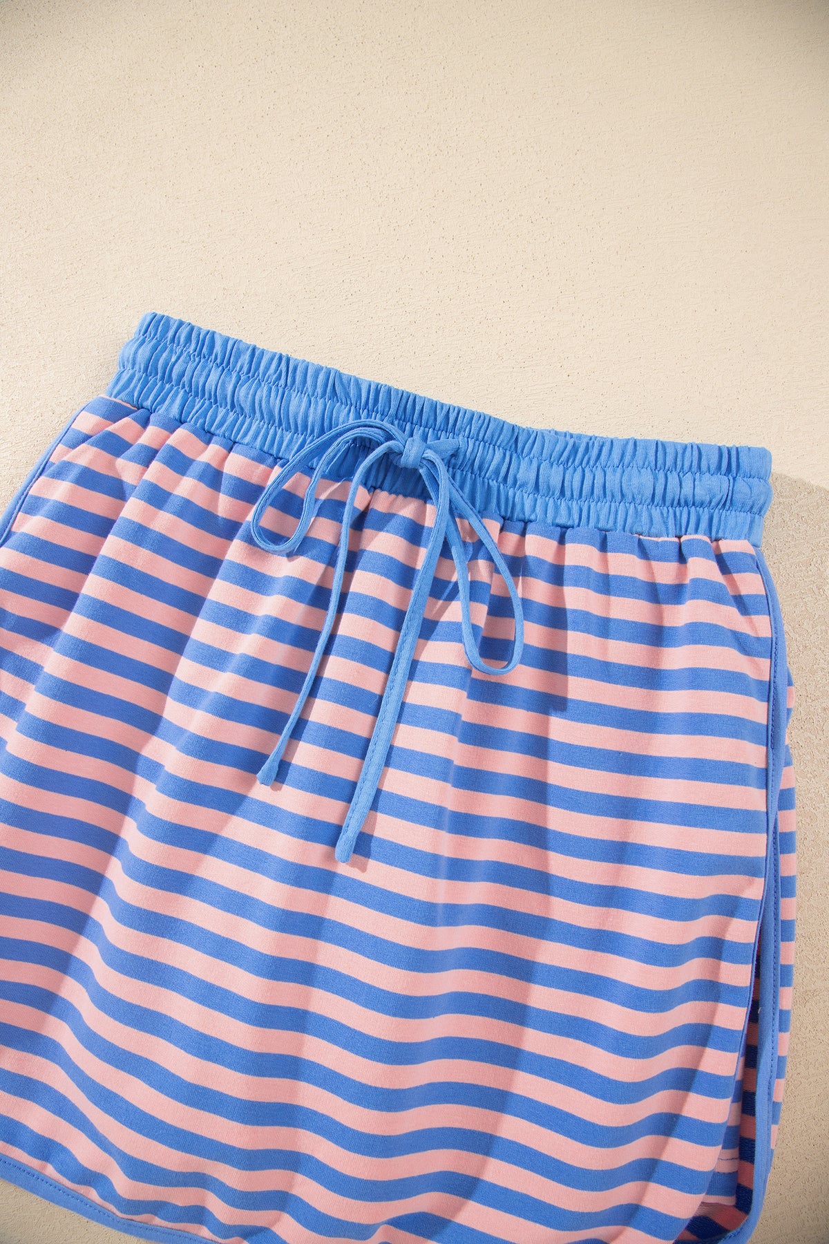 Stripe Long Sleeve Pullover Skort Set