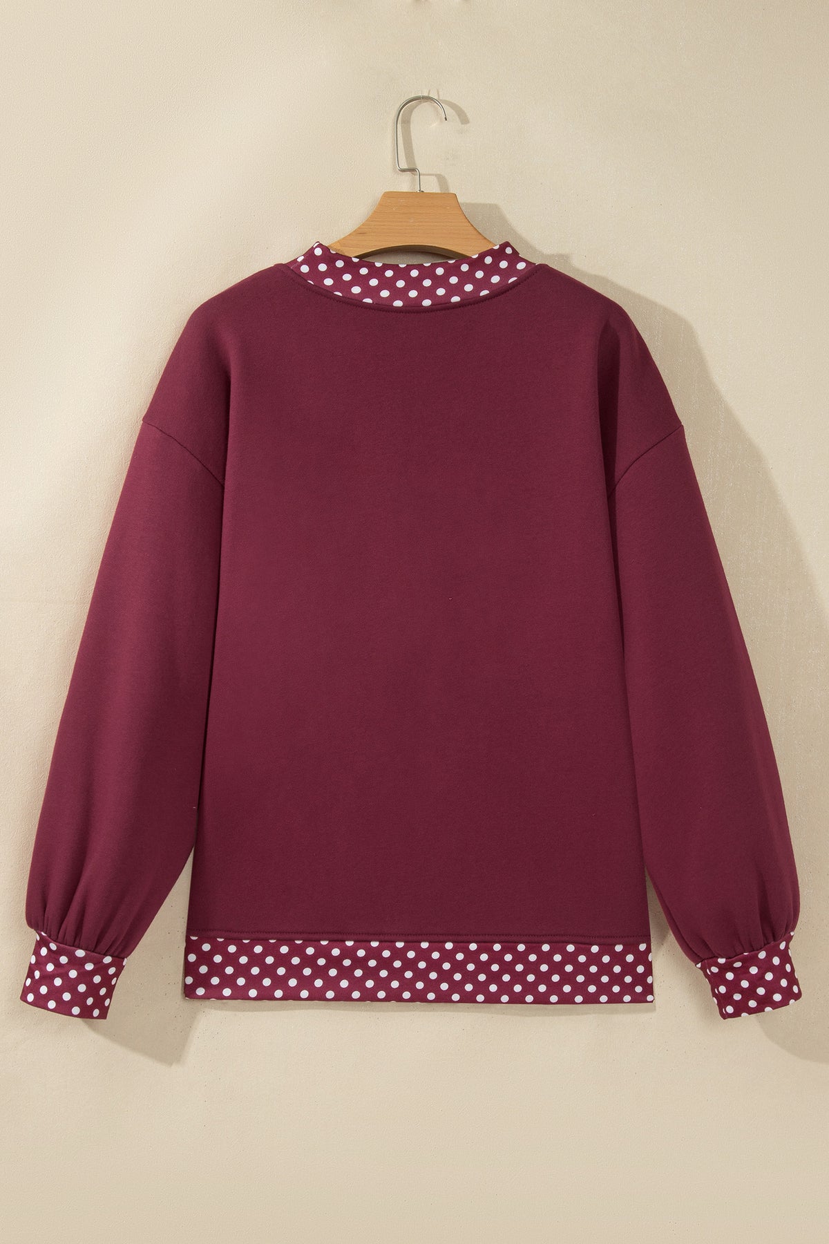 Polka Dot Oversized Sweatshirt