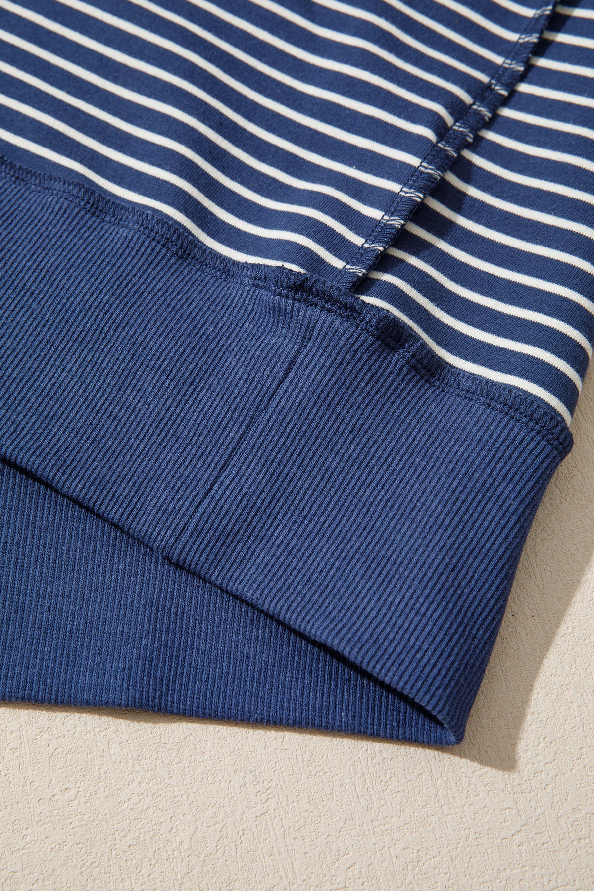 Striped Mock Neck Pullover w/ Shorts Set