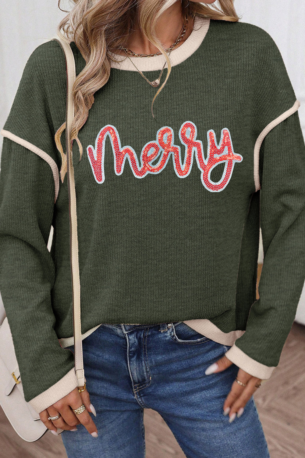 Christmas Knitted Long Sleeve Top