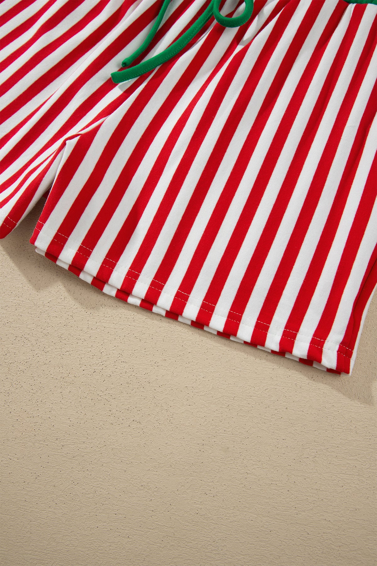 Stripe Long Sleeve Shirt w/Shorts Set