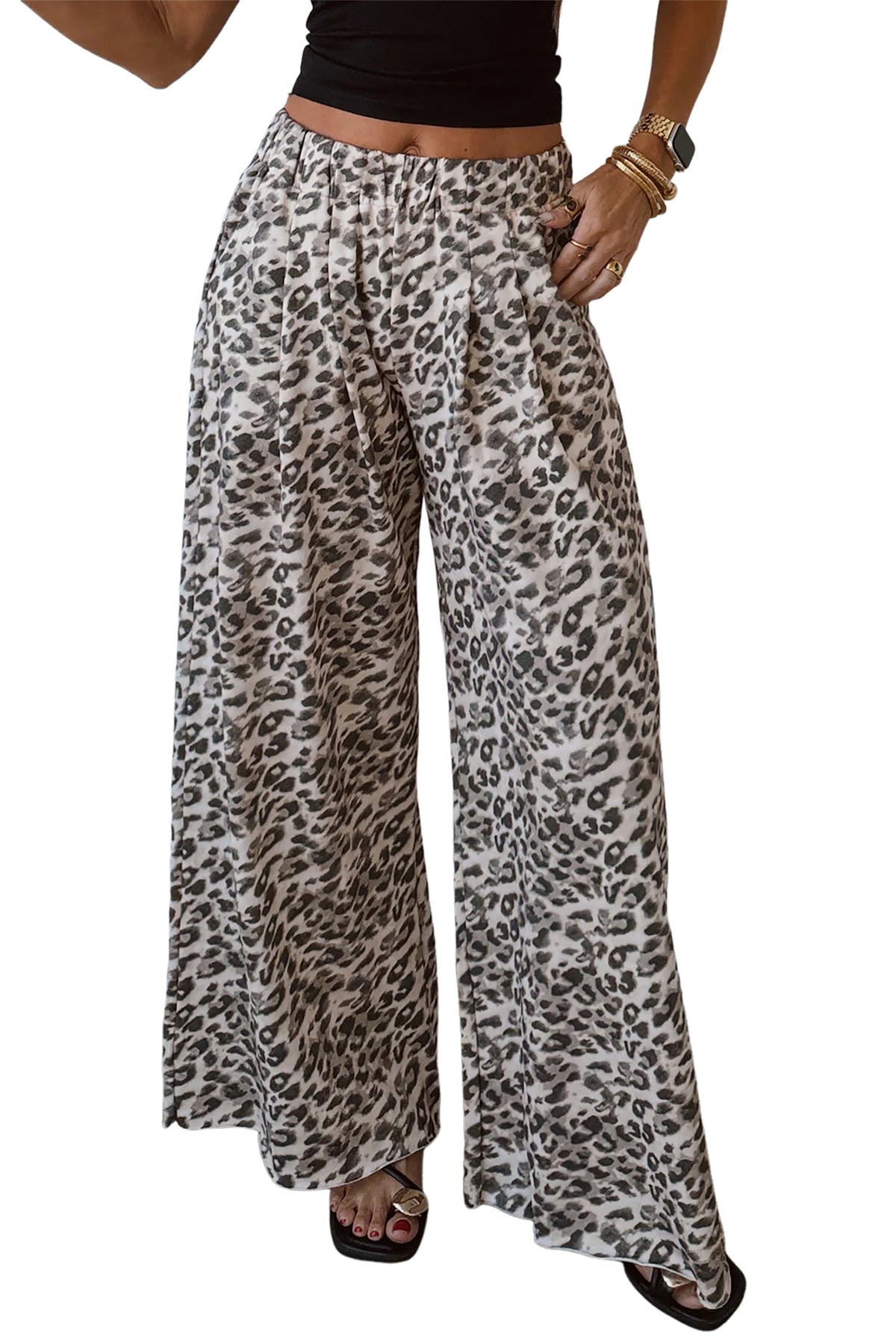 Leopard Print Full Length Pants