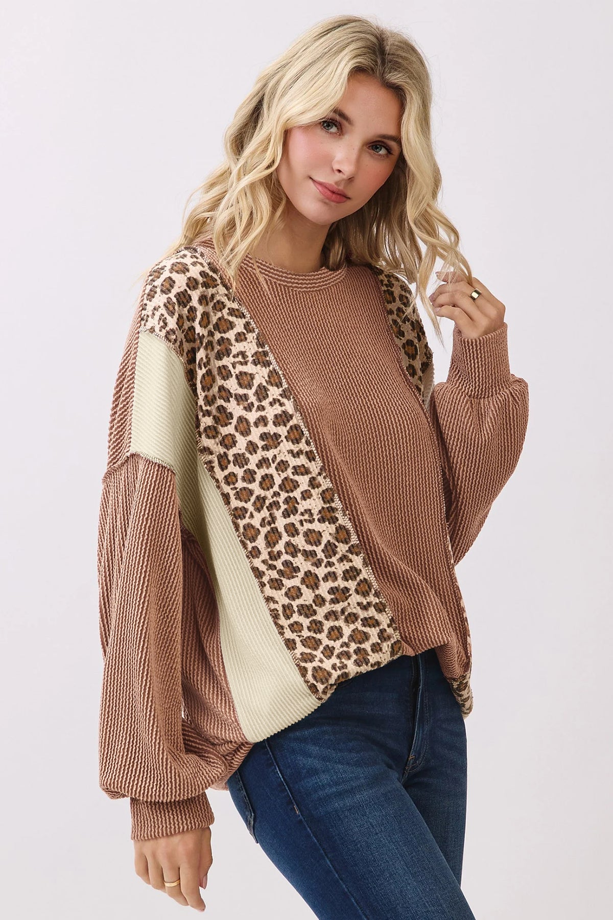 Leopard Print Knit Top