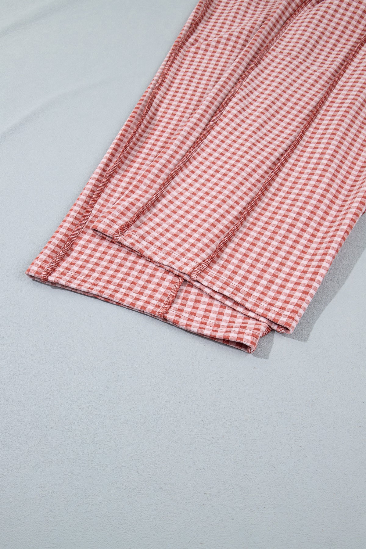 Plaid Drawstring Pants