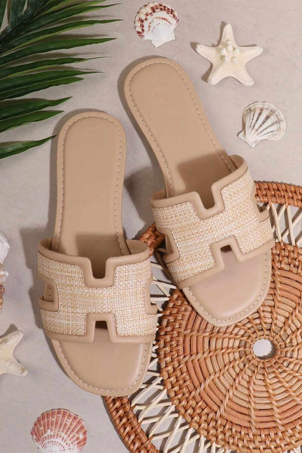 Hollowed Open Toe Slippers