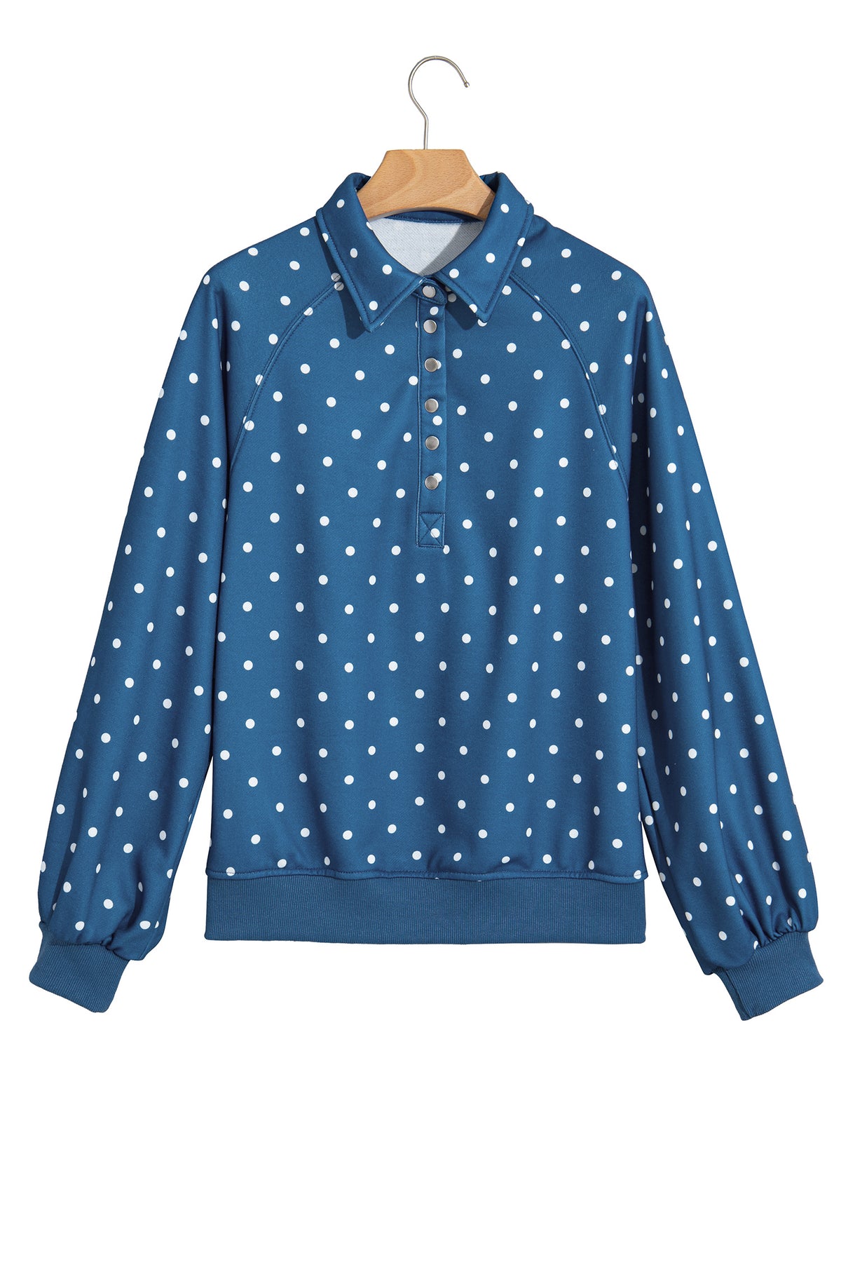 Polka Dot Casual Pullover Sweatshirt