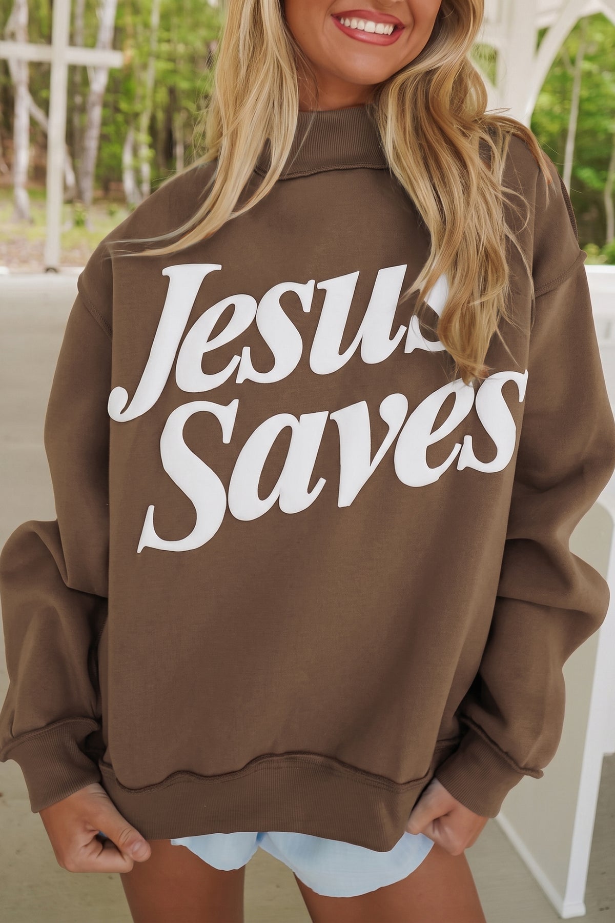 "Jesus Saves" Baggy Sweatshirt