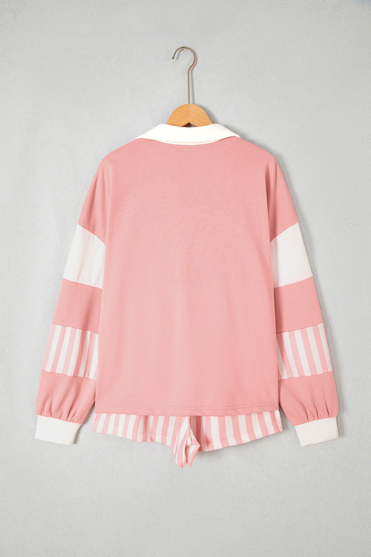 Pullover Top w/ Drawstring Shorts Set