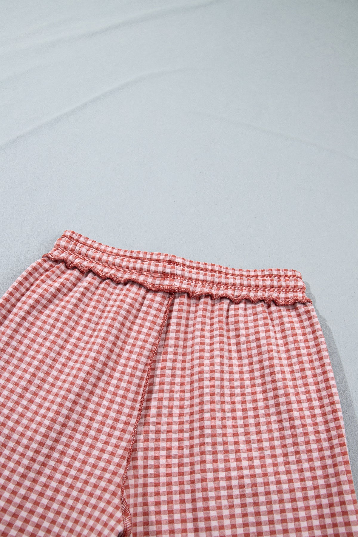 Plaid Drawstring Pants