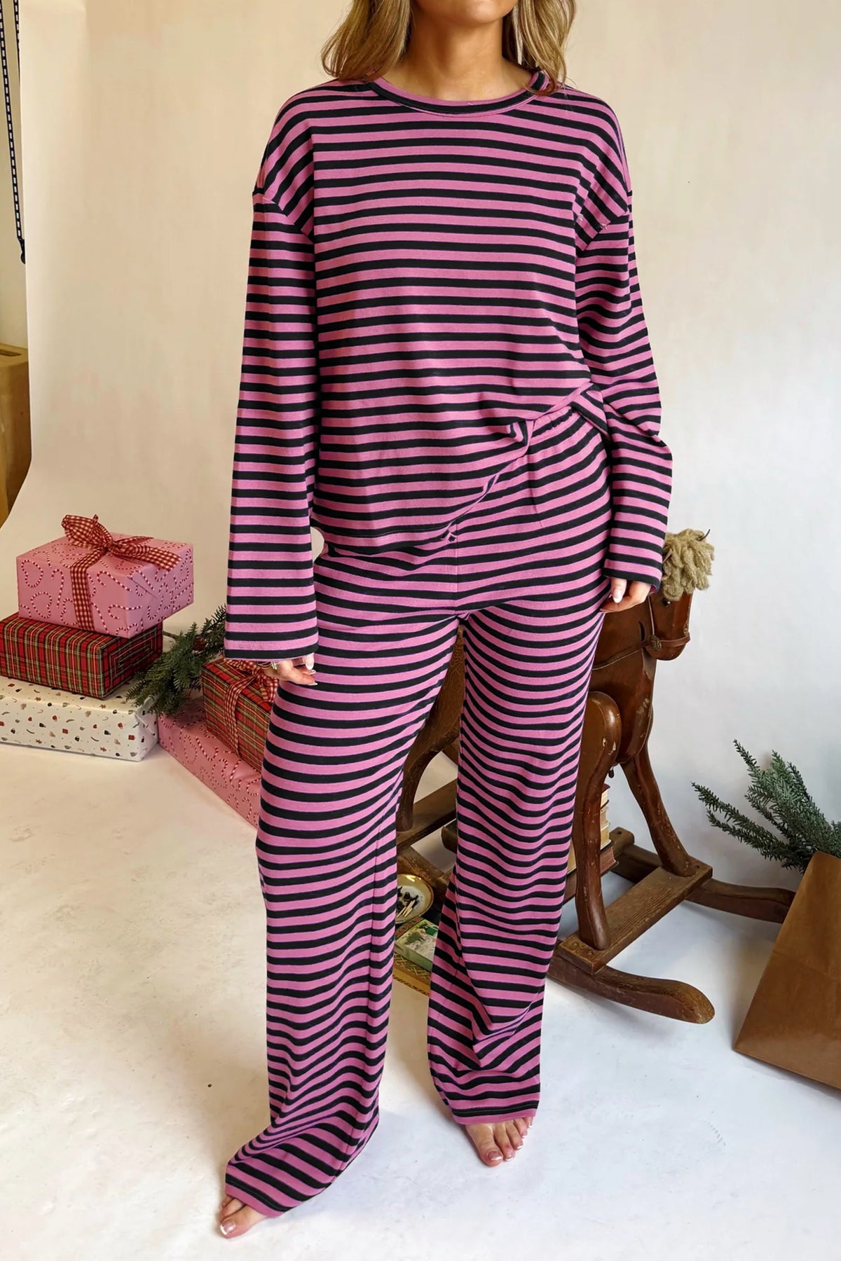 Striped Long Sleeve 2pc Set