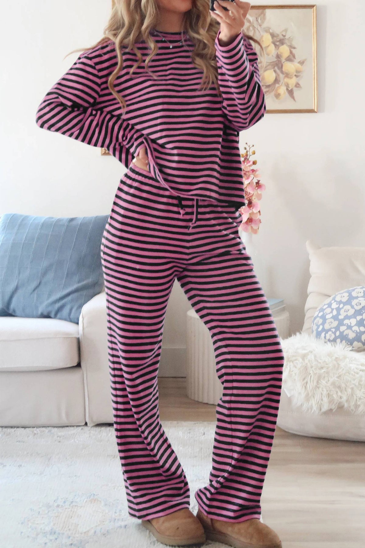 Striped Long Sleeve 2pc Set