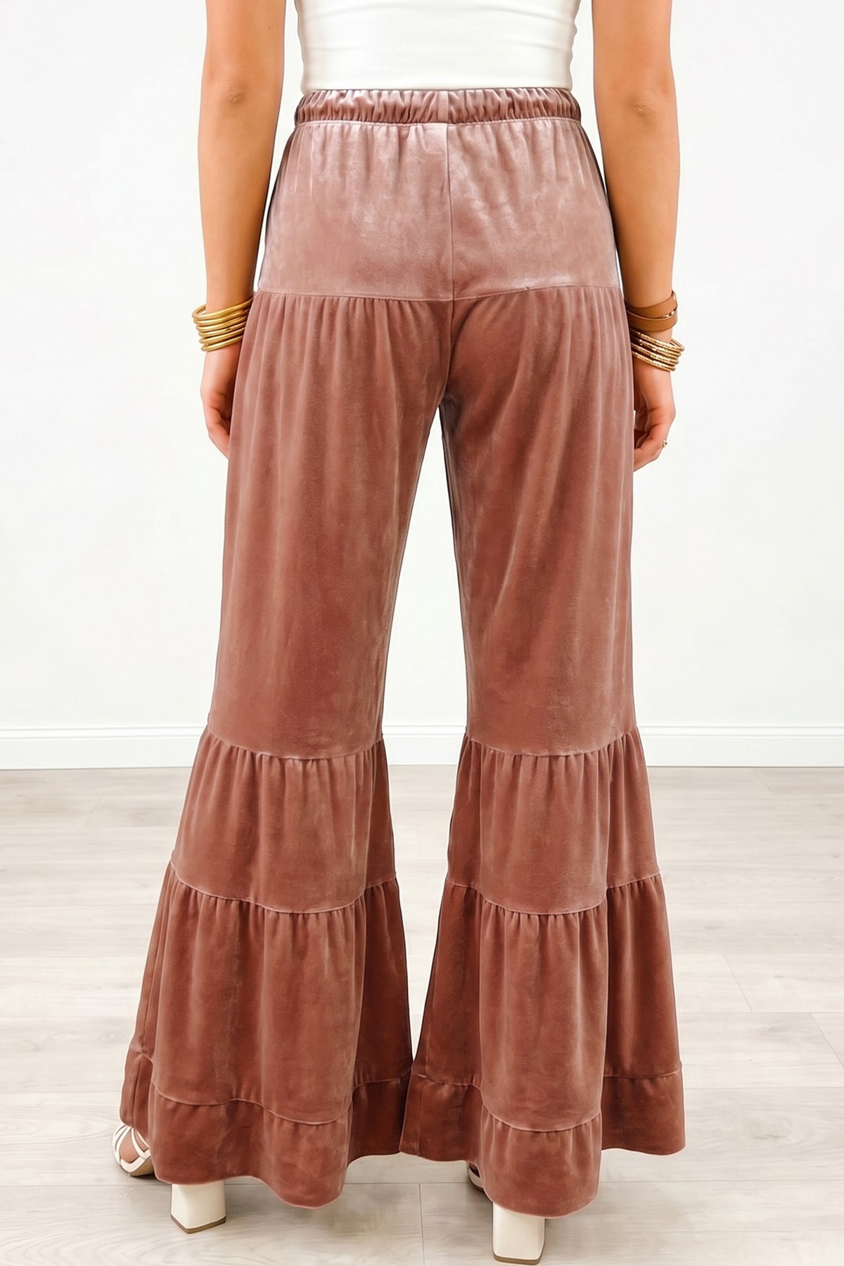 Mineral Wash High Waist Bell Bottom Pants
