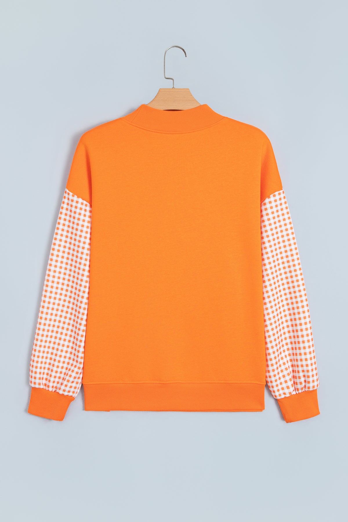 Plaid Oversized Pullover Sweatshirt