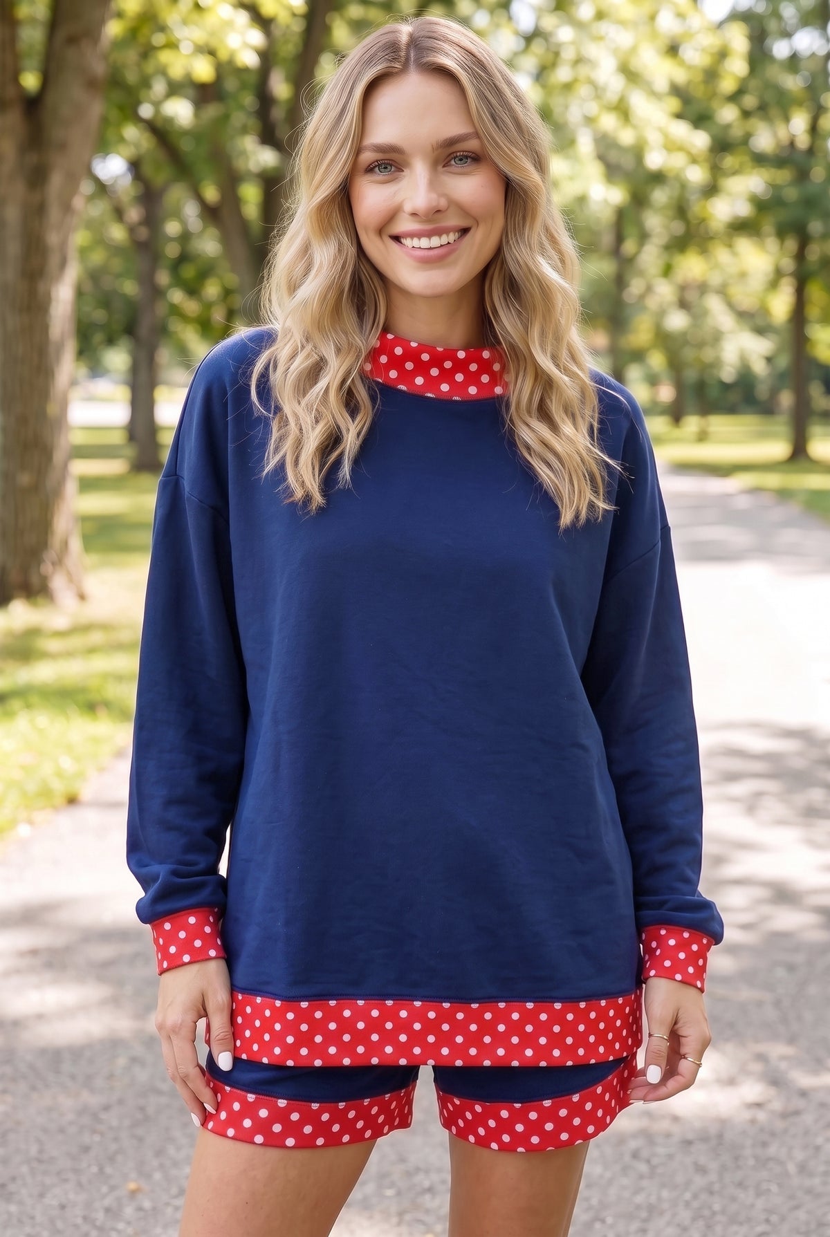 Gingham Pullover w/ Short Set