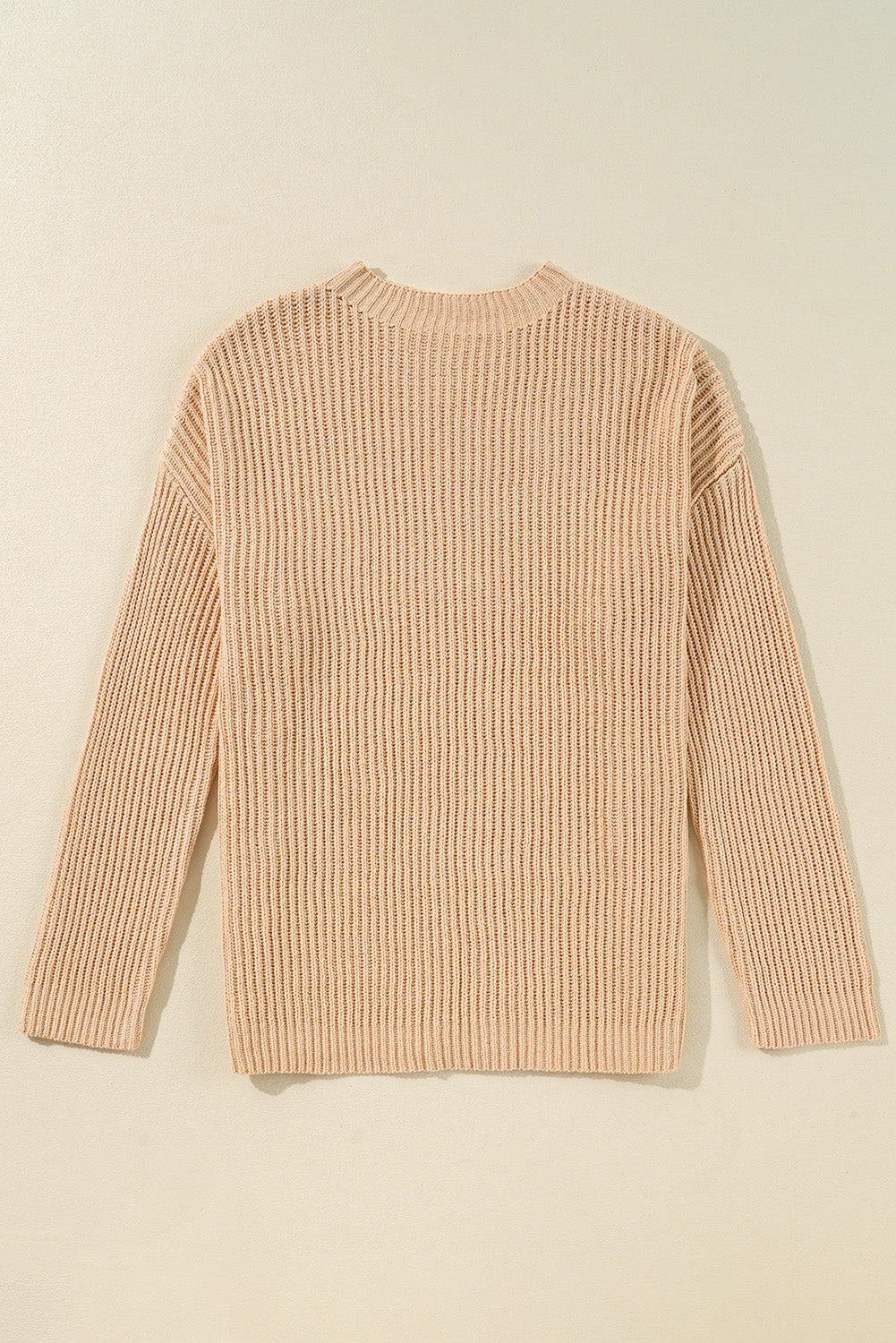 Cable Knit Drop Shoulder Sweater