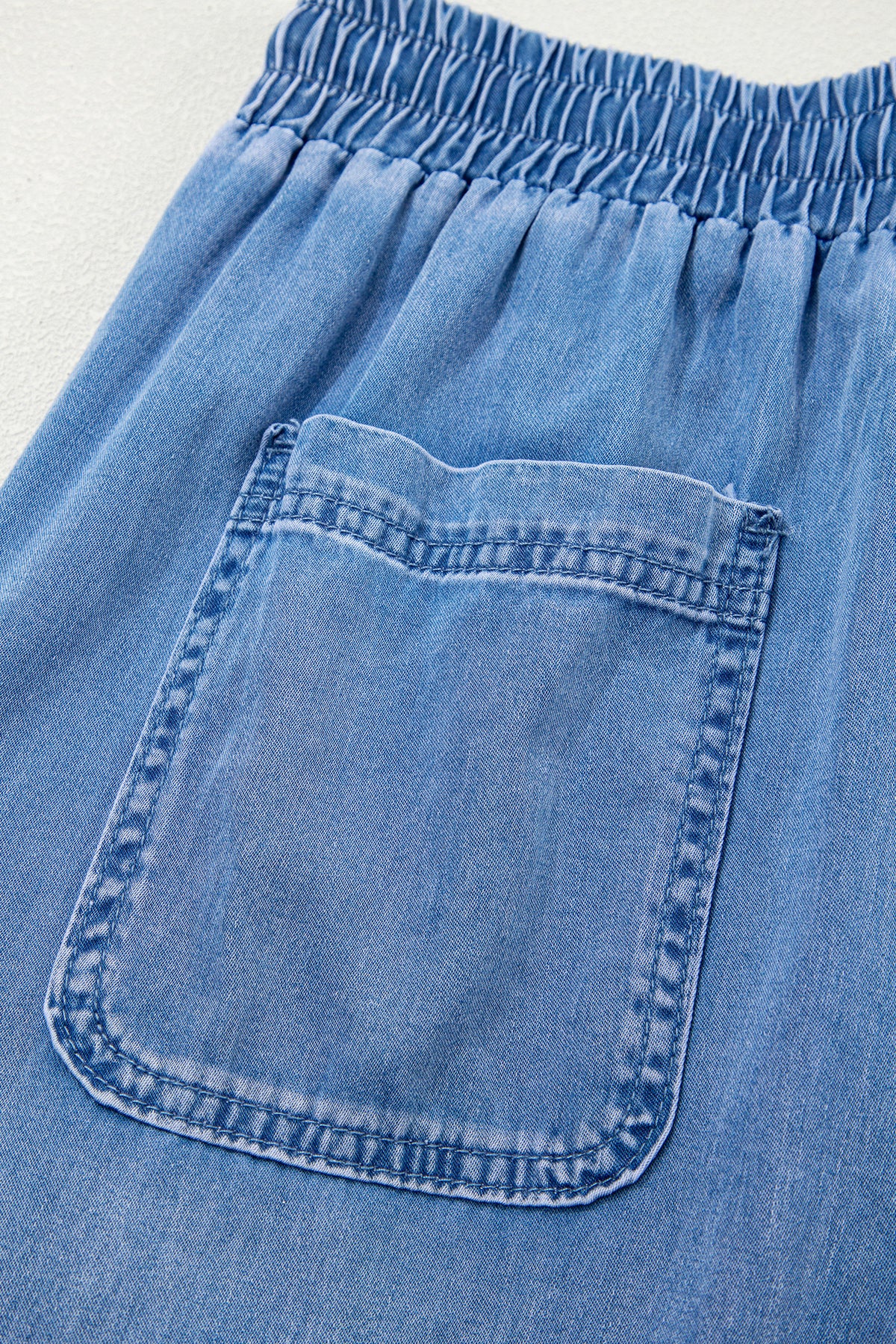 Pocketed Loose Denim Pants
