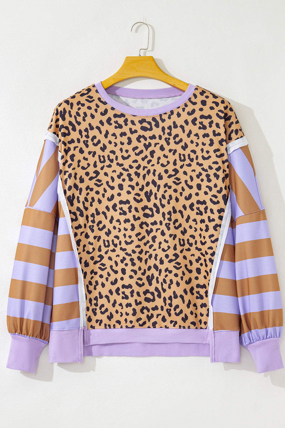 Leopard Striped Plus Size Shirt