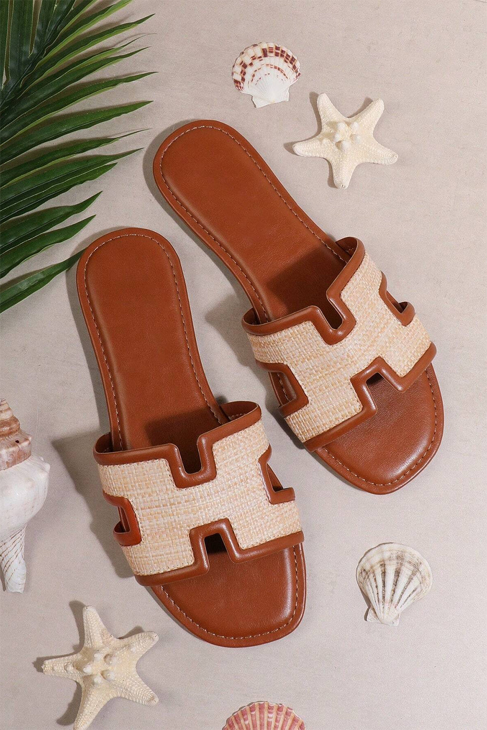Hollowed Open Toe Slippers