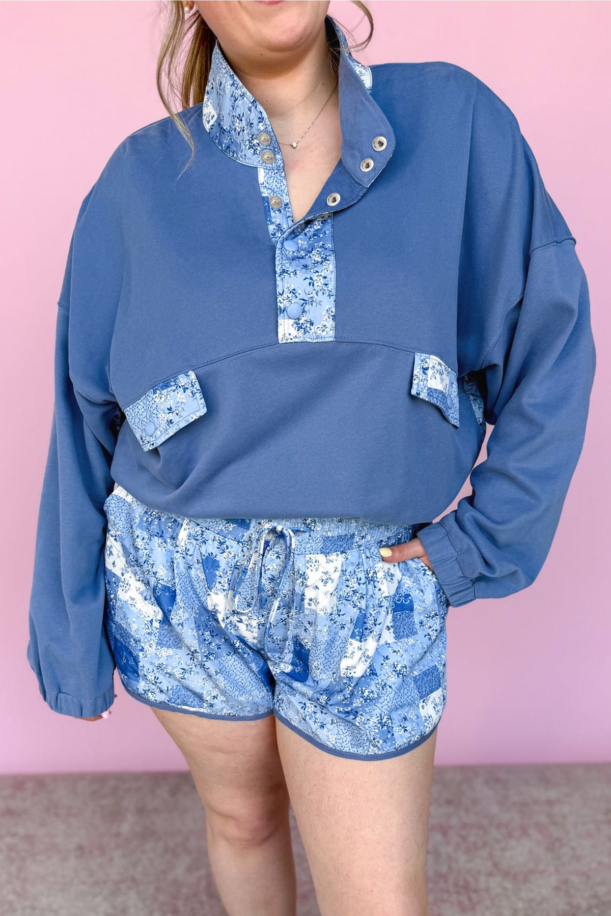 Long Sleeve w/Shorts Plus Size Set